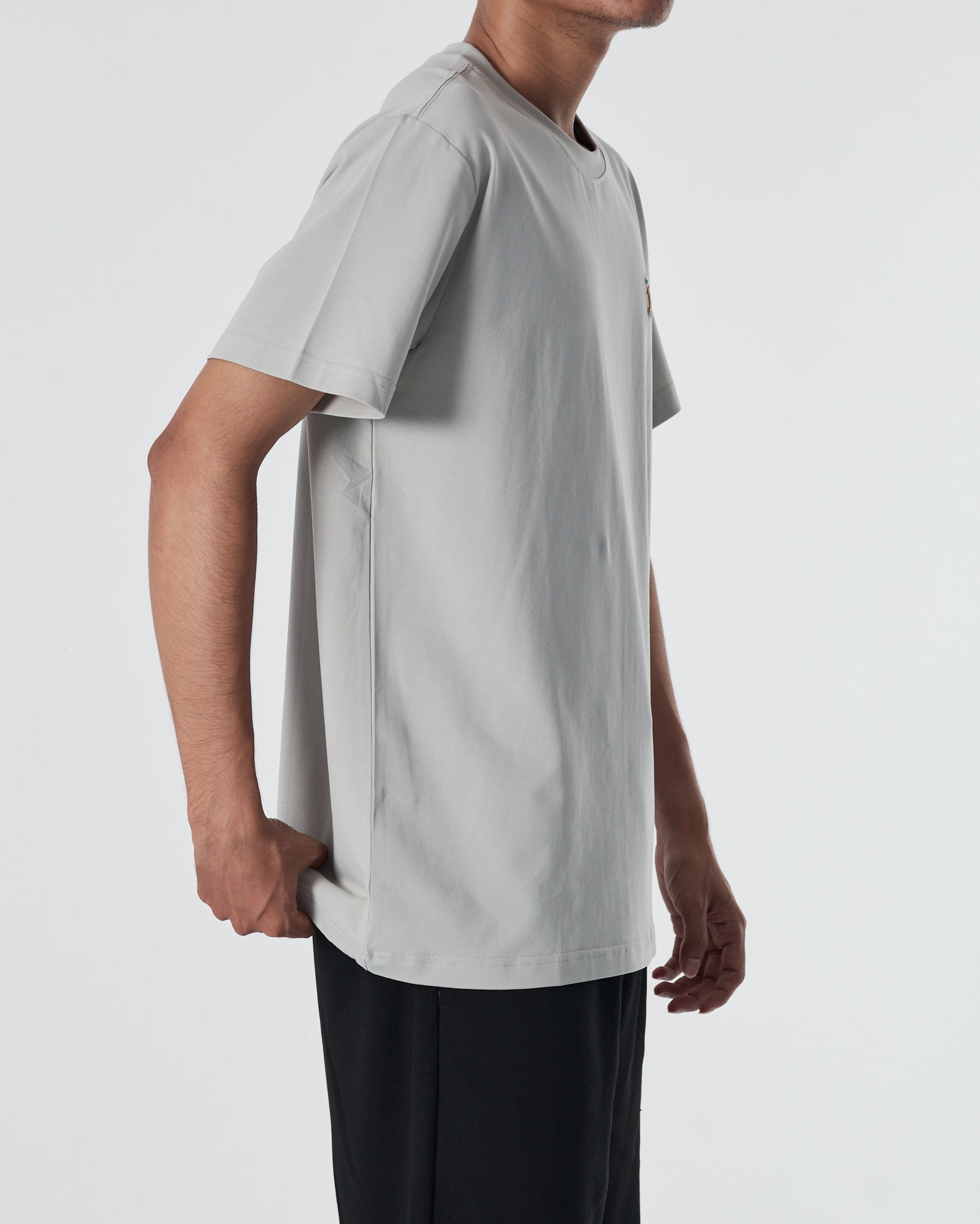 RL Plain Color Men Grey T-Shirt 12.90