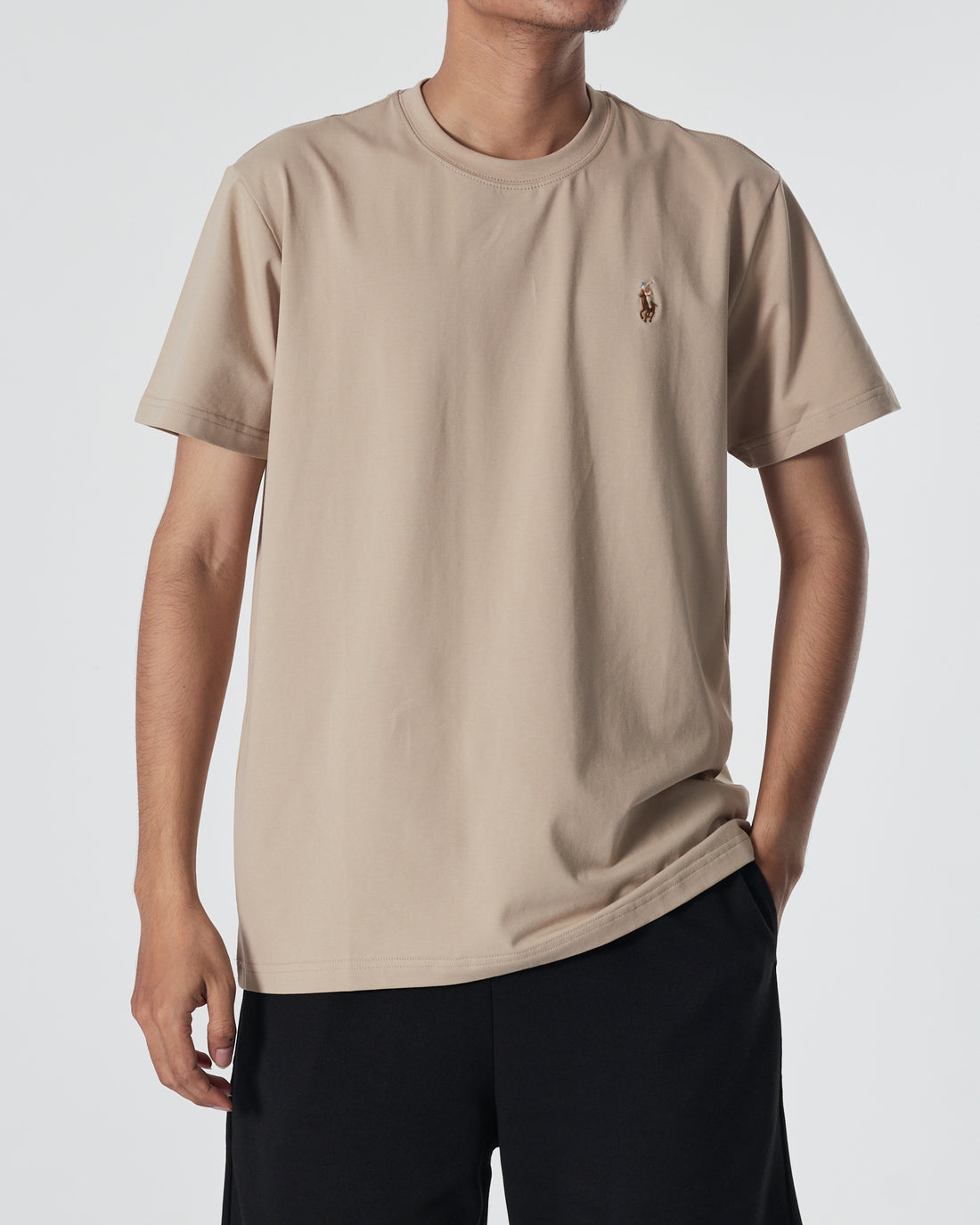 RL Plain Color Men Light Cream T-Shirt 12.90