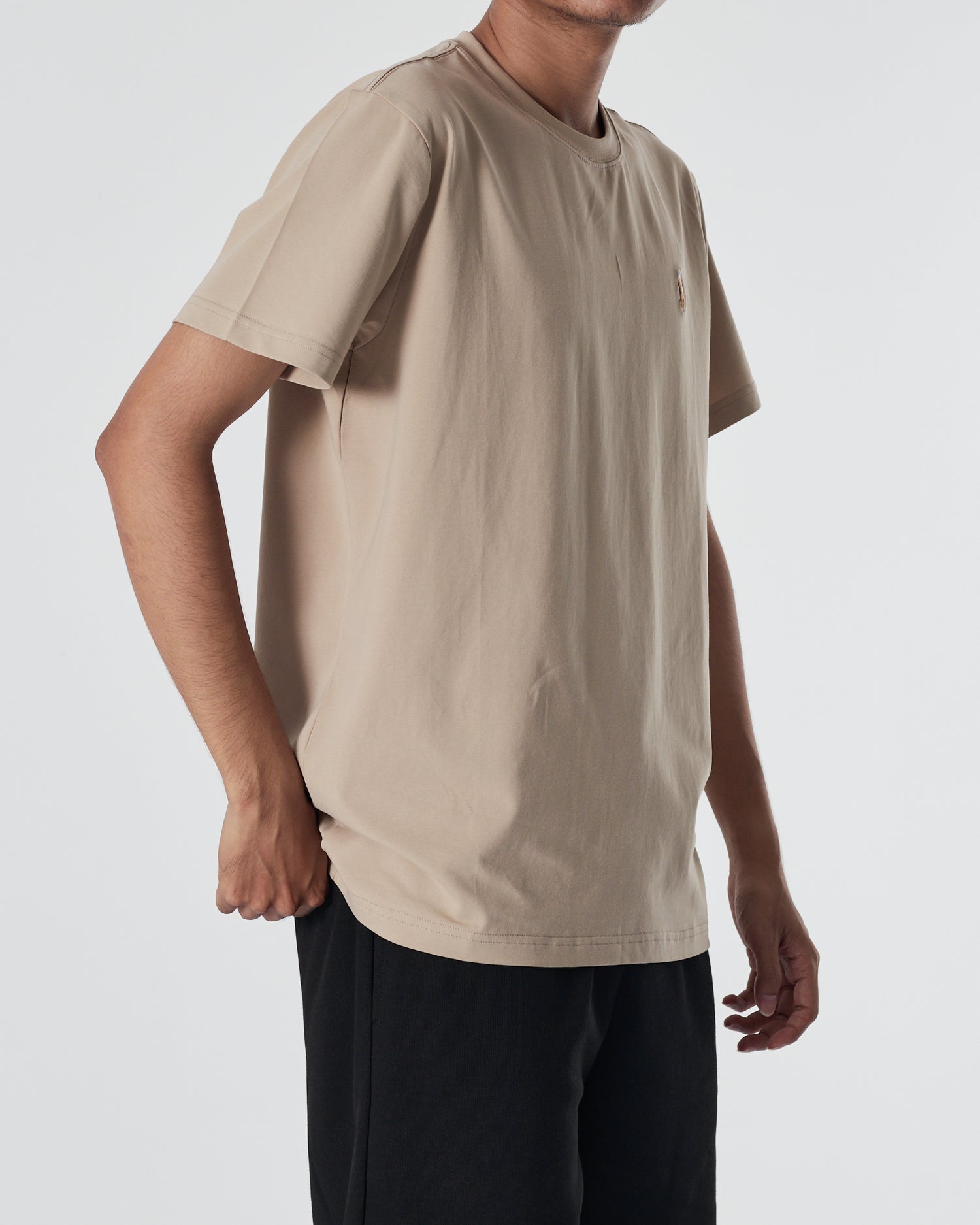RL Plain Color Men Light Cream T-Shirt 12.90