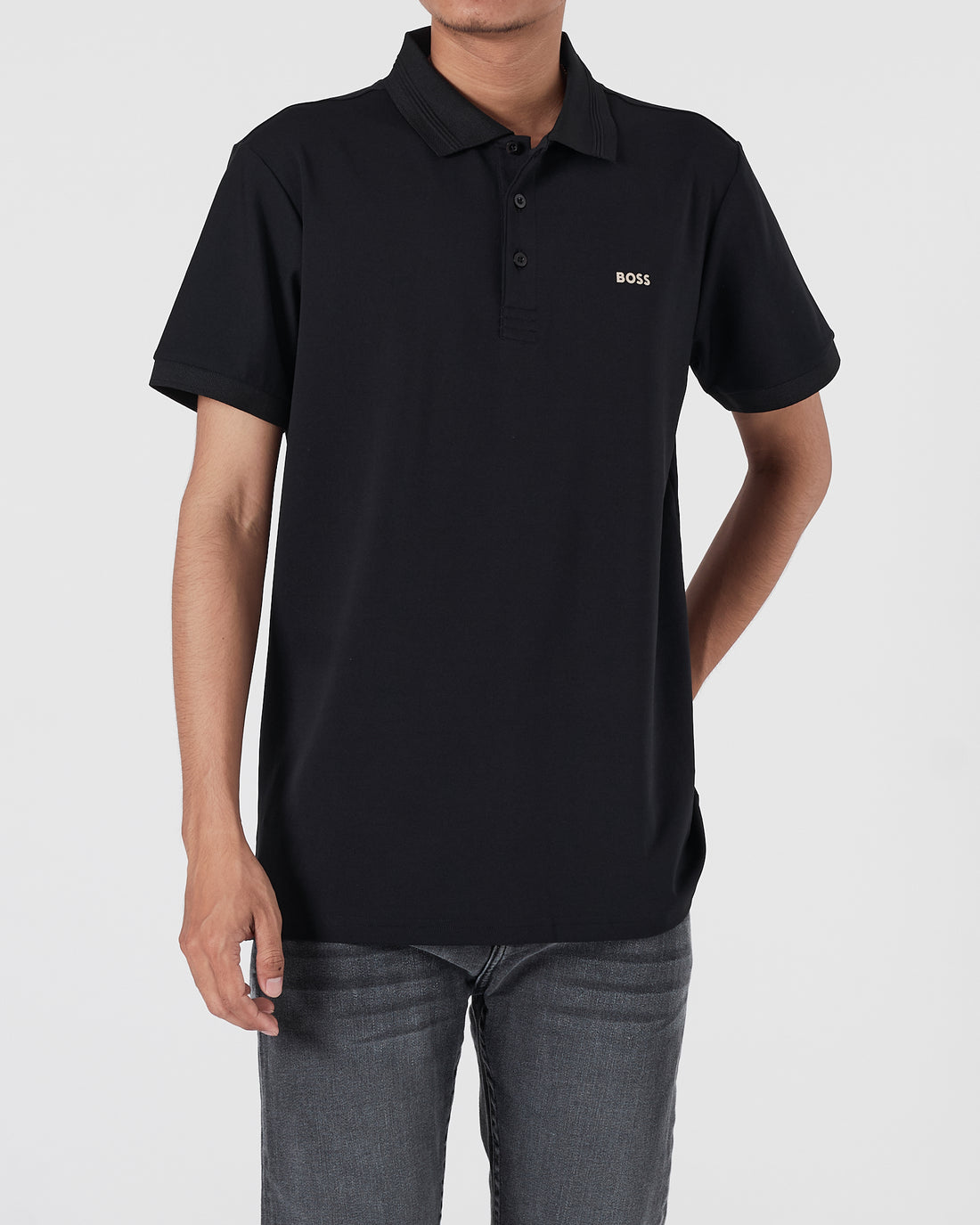 HUG Men Black Polo Shirt 23.90