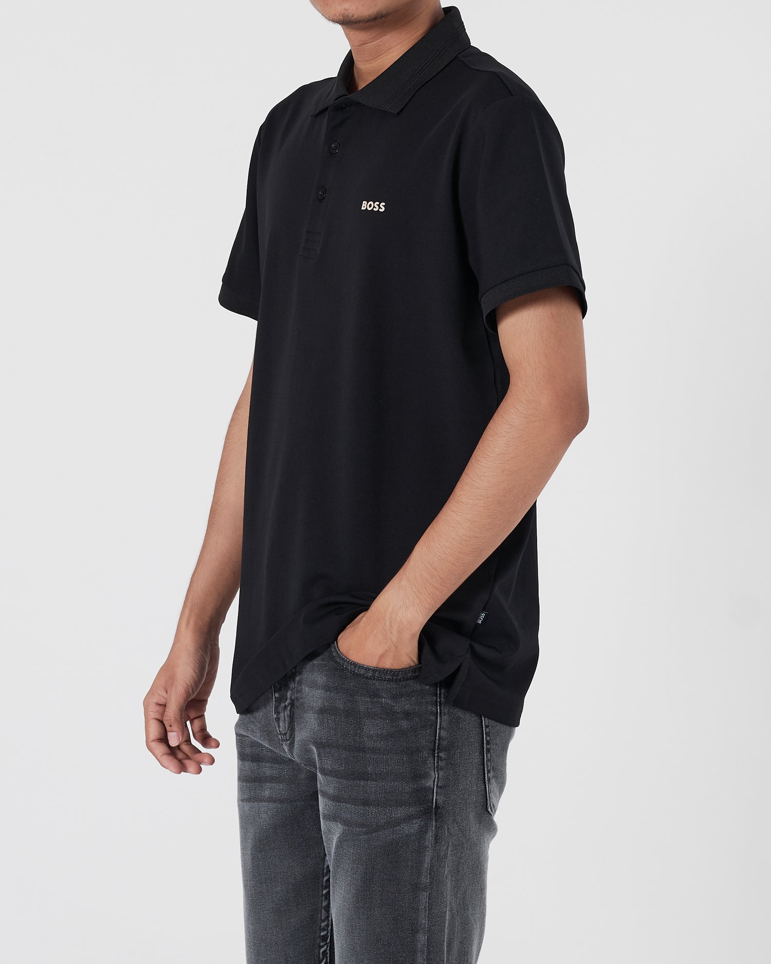 HUG Men Black Polo Shirt 23.90