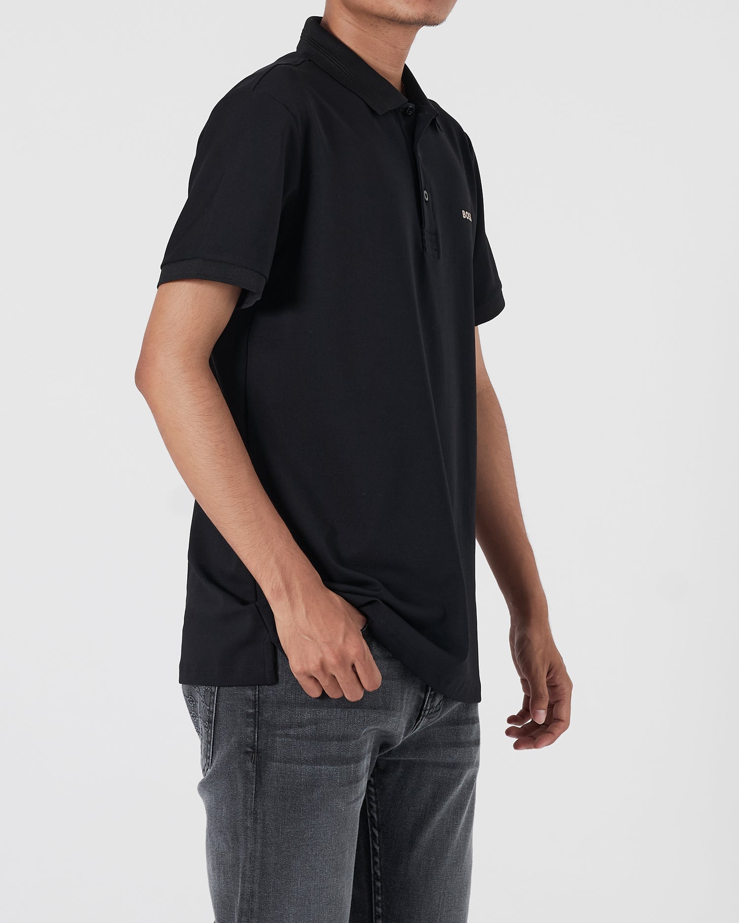 HUG Men Black Polo Shirt 23.90