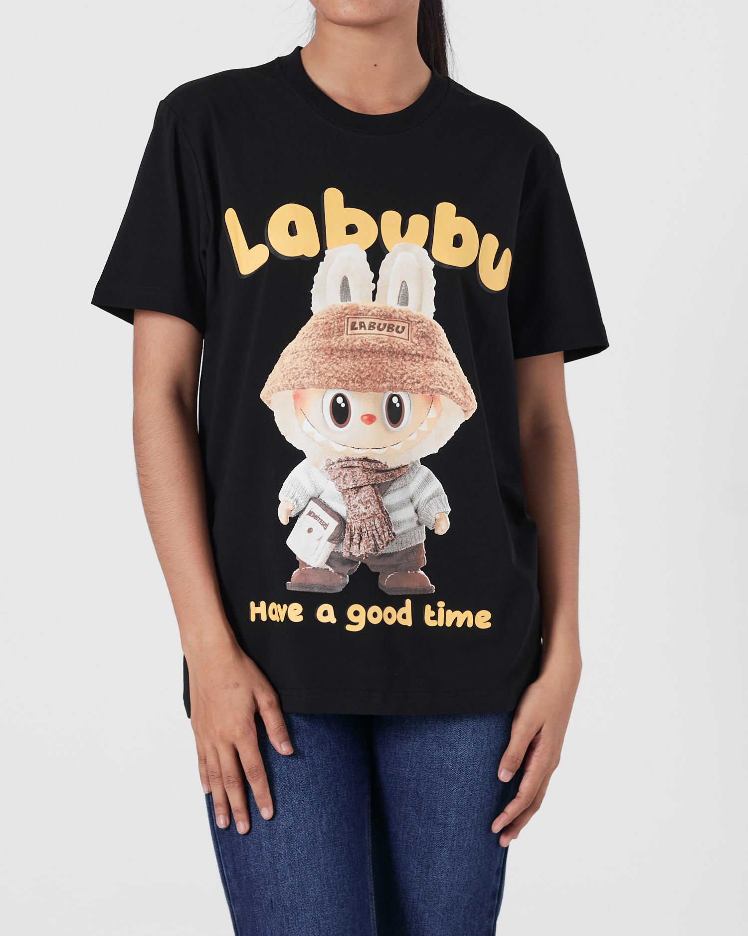 ADLV Labubu Printed Unisex Black T-Shirt 15.90