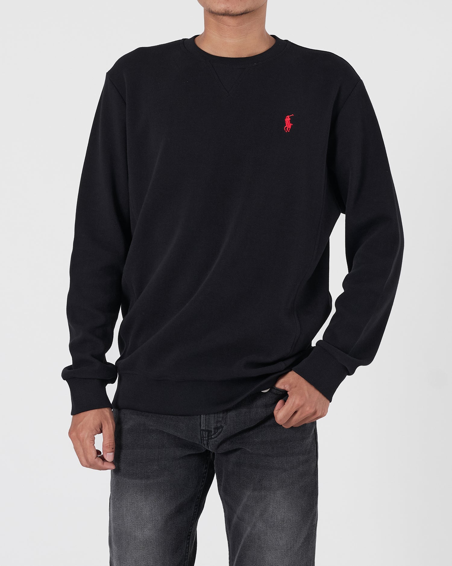 RL Logo Embroidered Men Black Sweater 24.90