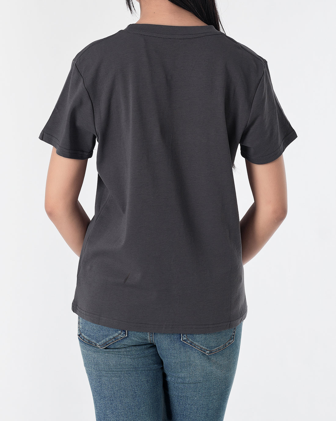 MIU Rhinestone Dripping Chain Lady Grey T-Shirt 28.90