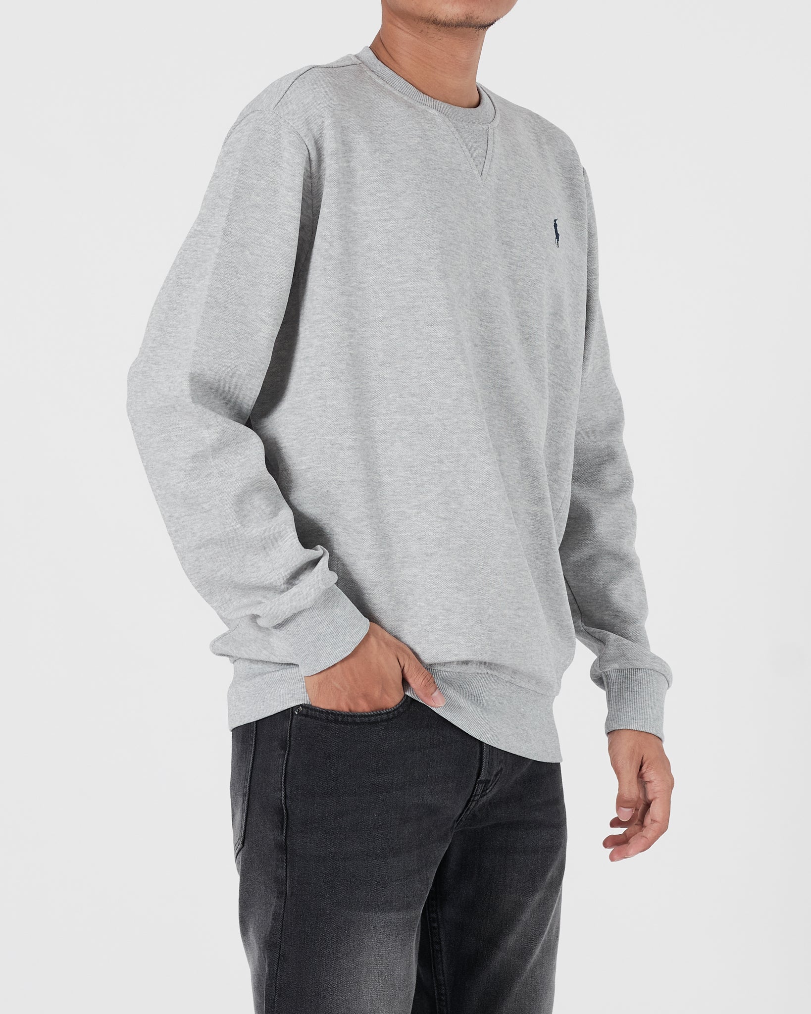 RL Logo Embroidered Men Grey Sweater 24.90