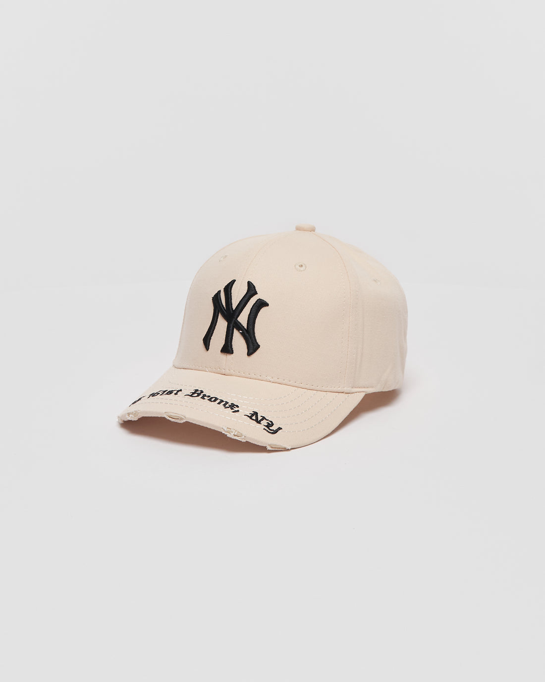 NY Logo Embroidered Cream Cap 10.90