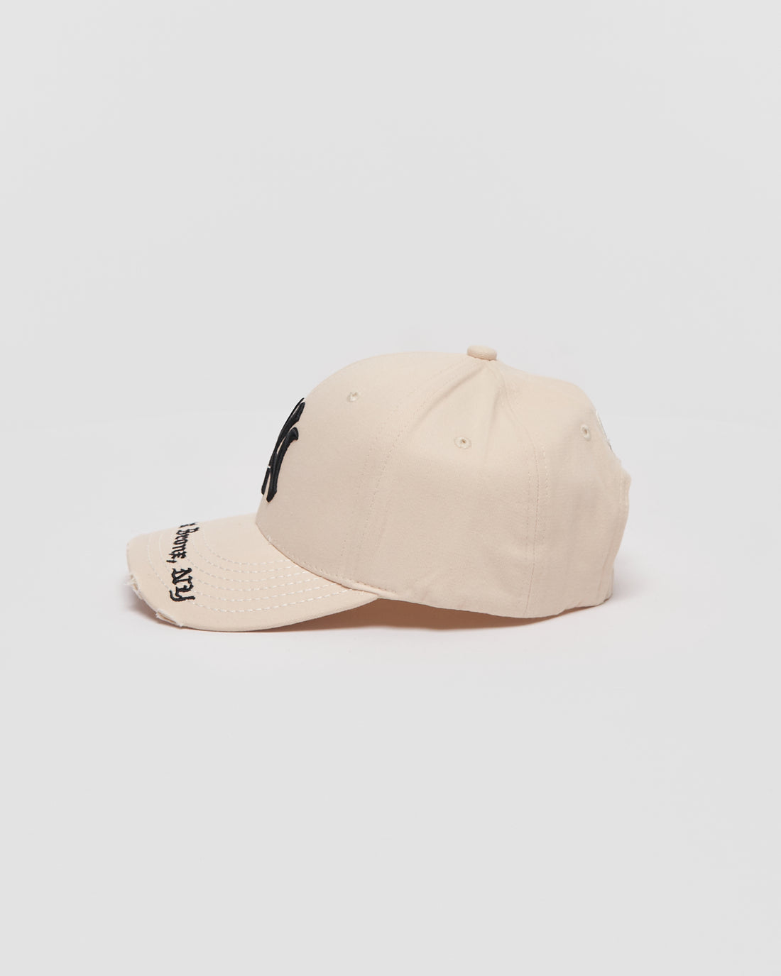 NY Logo Embroidered Cream Cap 10.90