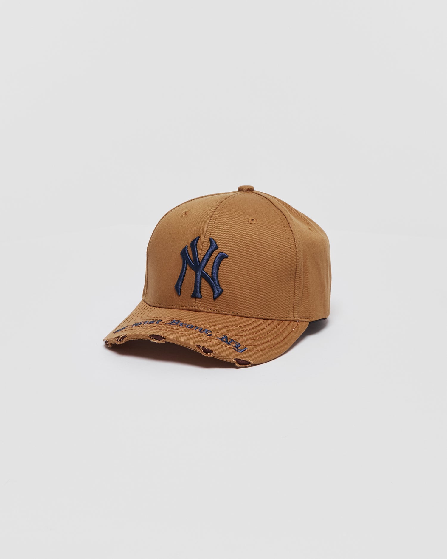 NY Logo Embroidered Brown Cap 10.90