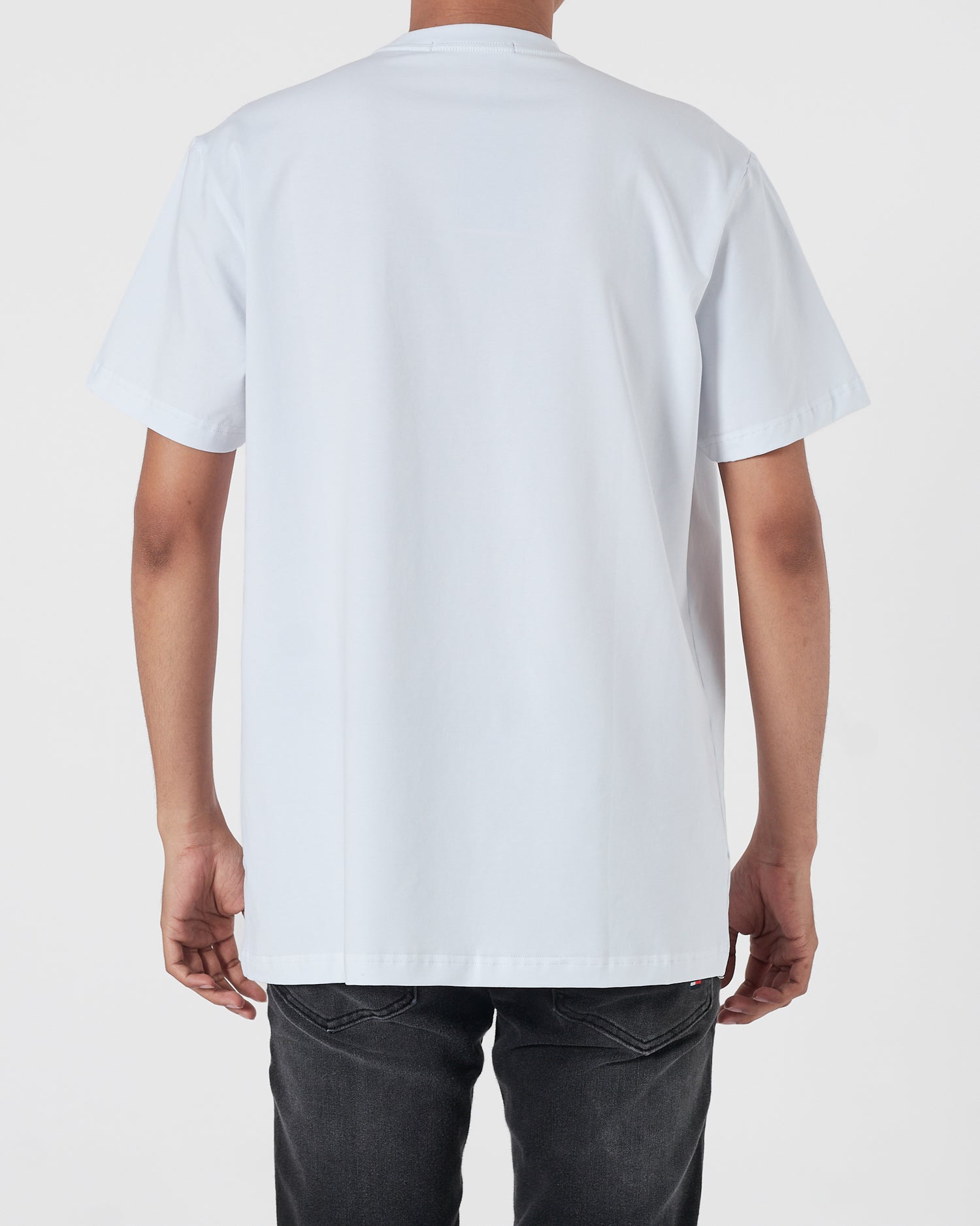 TH Logo Embroidered Men White T-Shirt 15.90