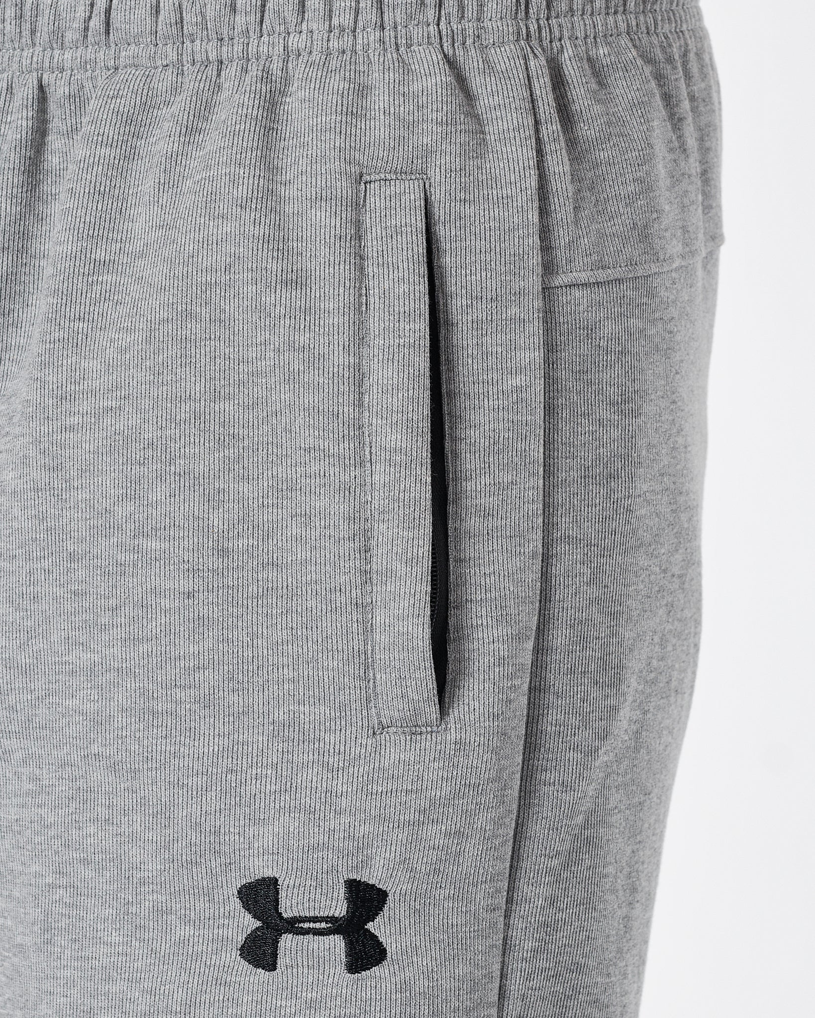 UA Logo Embroidered Men Grey Track Shorts 13.50