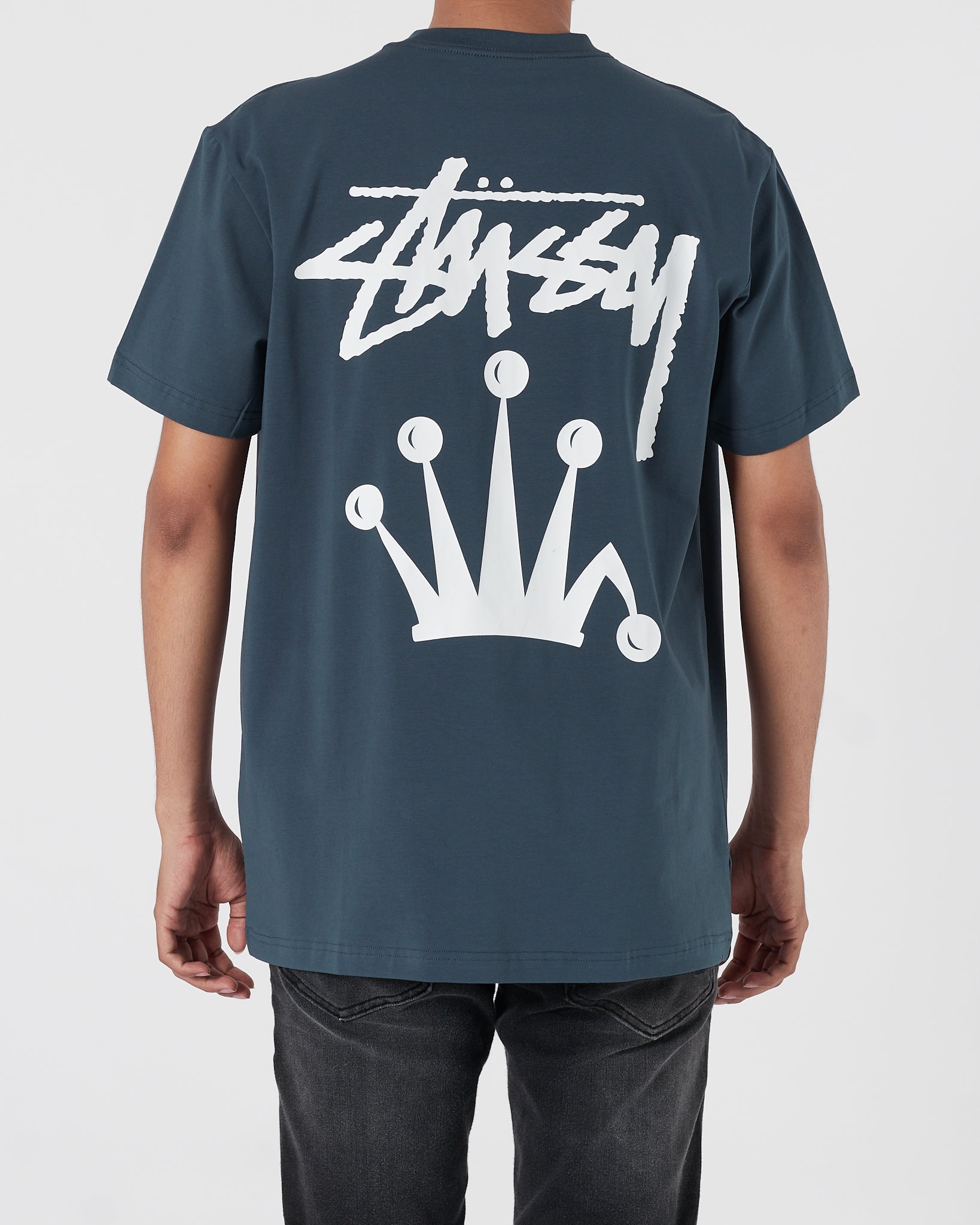 STU Crown Front Back Logo Printed Men Dark Green T-Shirt 15.90