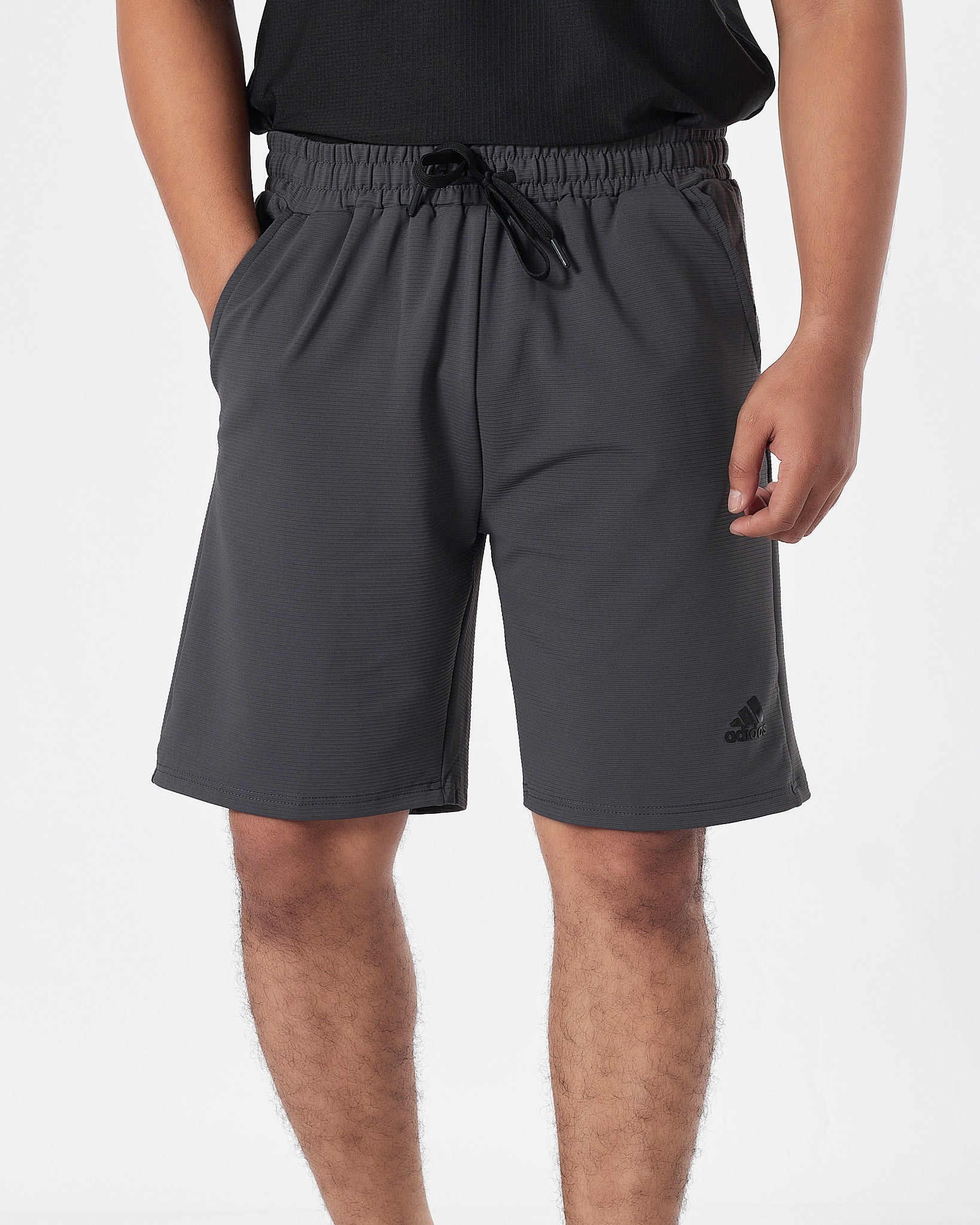 ADI Left Logo Printed Men Grey Track Shorts 12.90