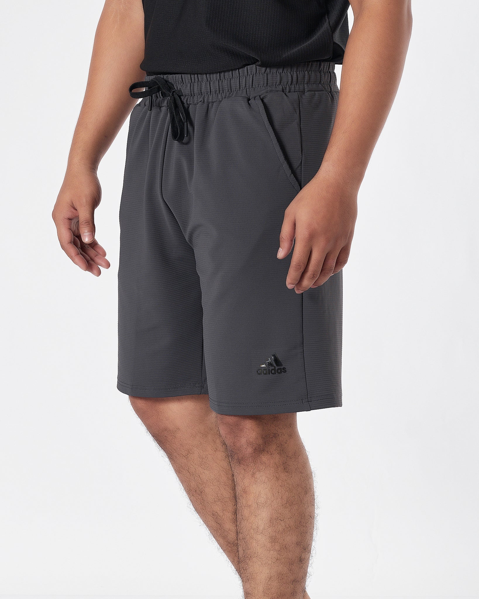 ADI Left Logo Printed Men Grey Track Shorts 12.90