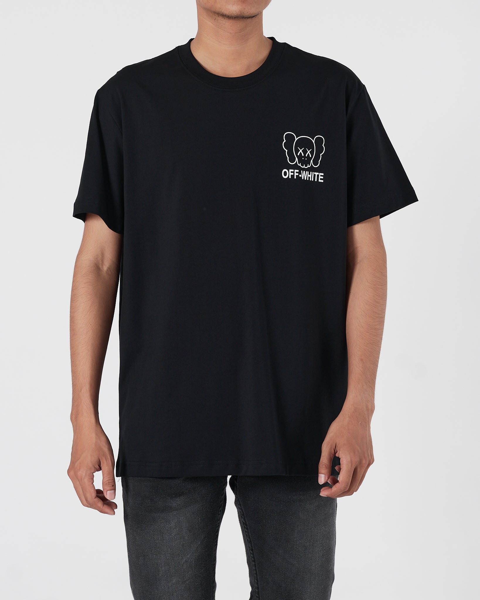 OW X Kaws Men Black T-Shirt 17.90