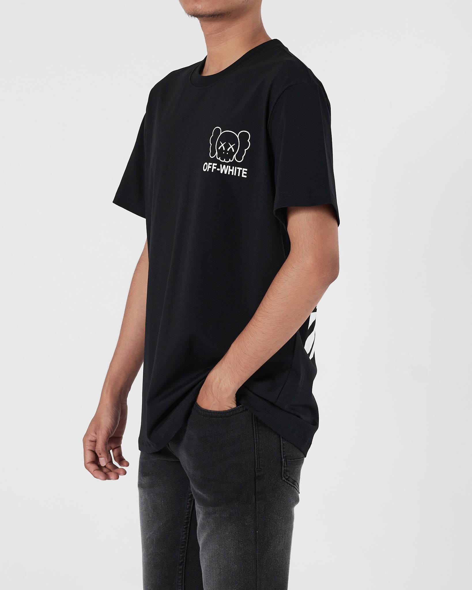 OW X Kaws Men Black T-Shirt 17.90