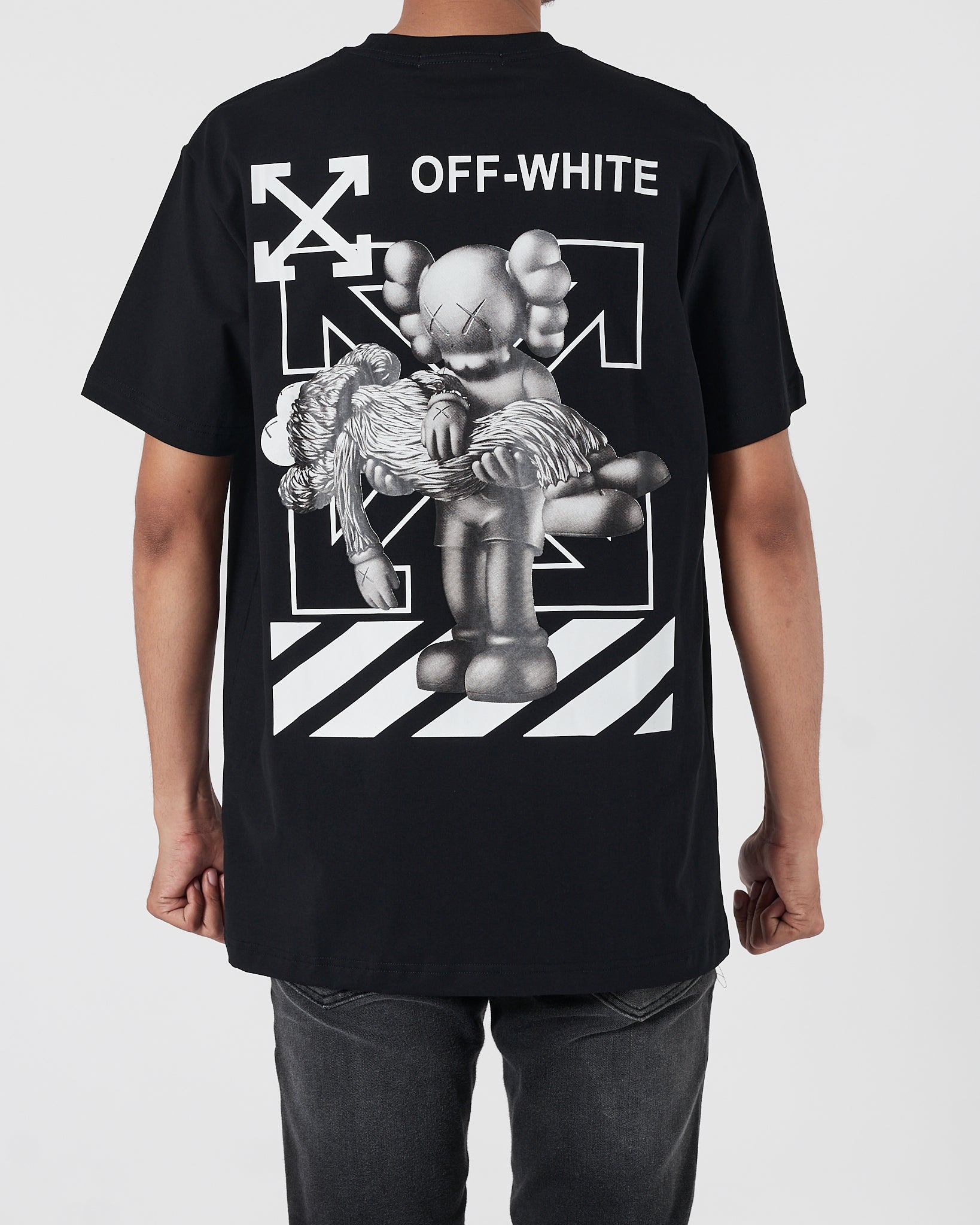 OW X Kaws Men Black T-Shirt 17.90