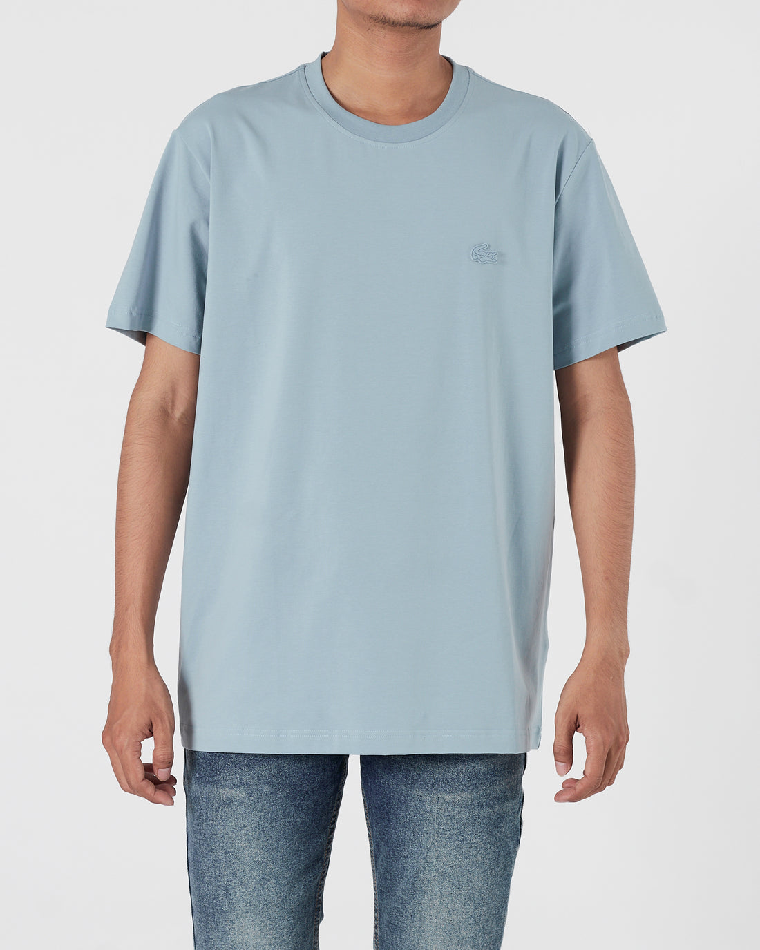 LAC Plain Color Men Light Blue T-Shirt 14.90