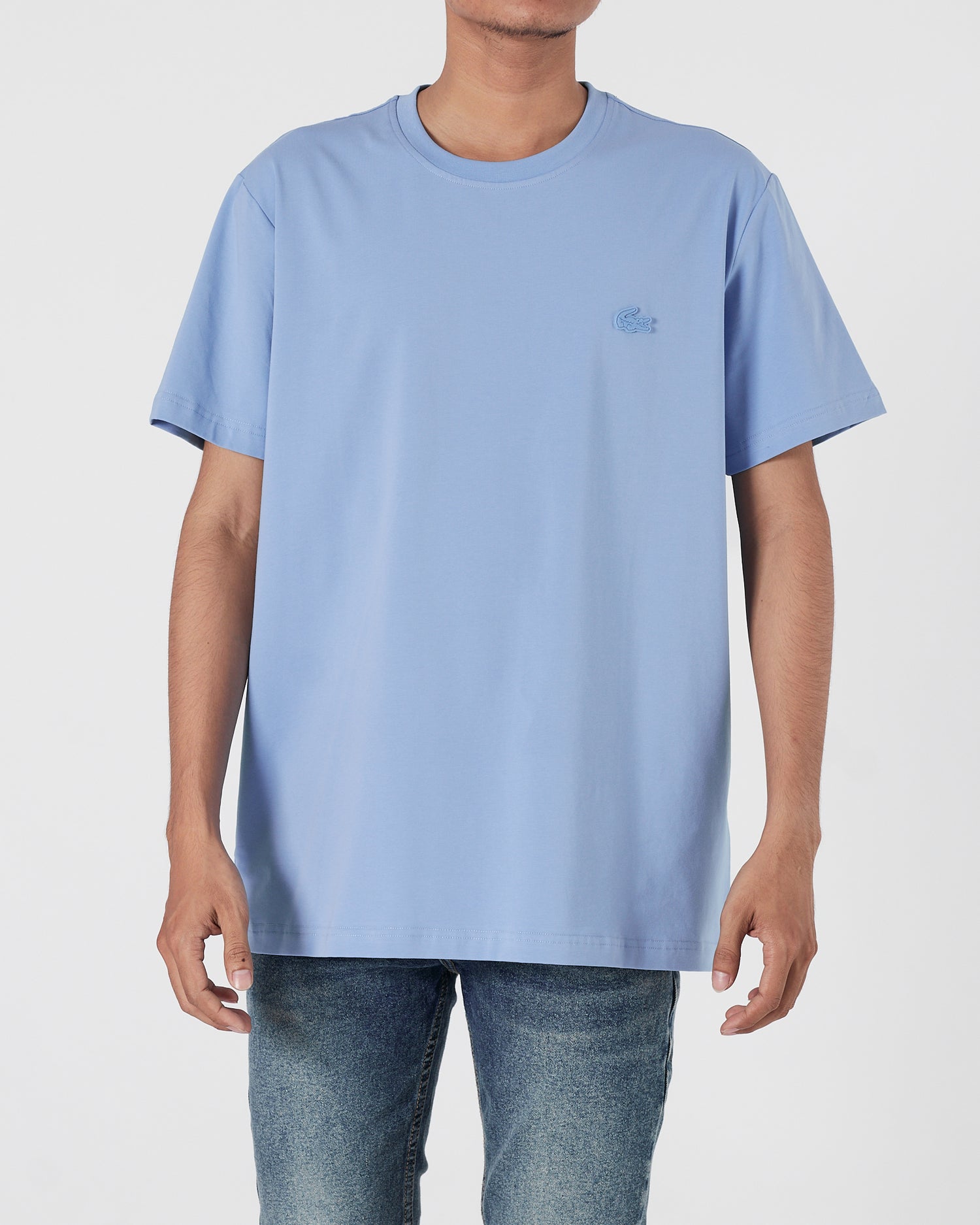 LAC Plain Color Men Light Blue T-Shirt 14.90