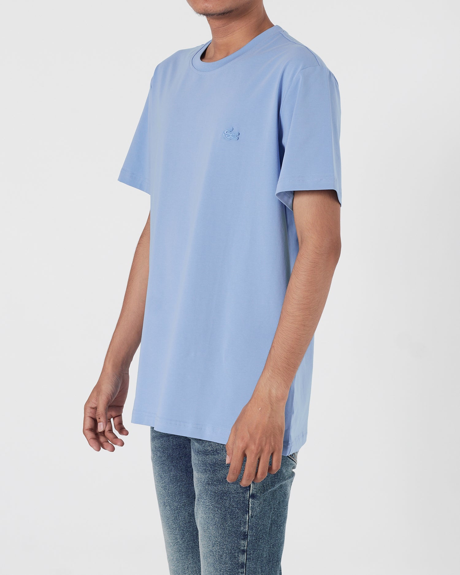 LAC Plain Color Men Light Blue T-Shirt 14.90