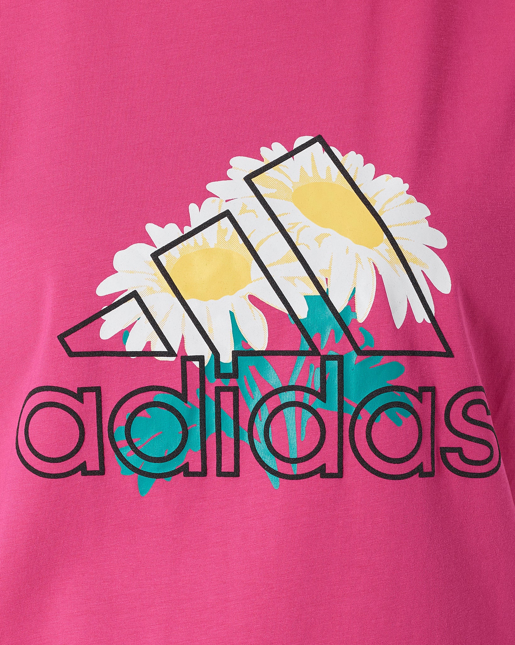 ADI Floral Logo Printed Lady Pink T-Shirt 14.50