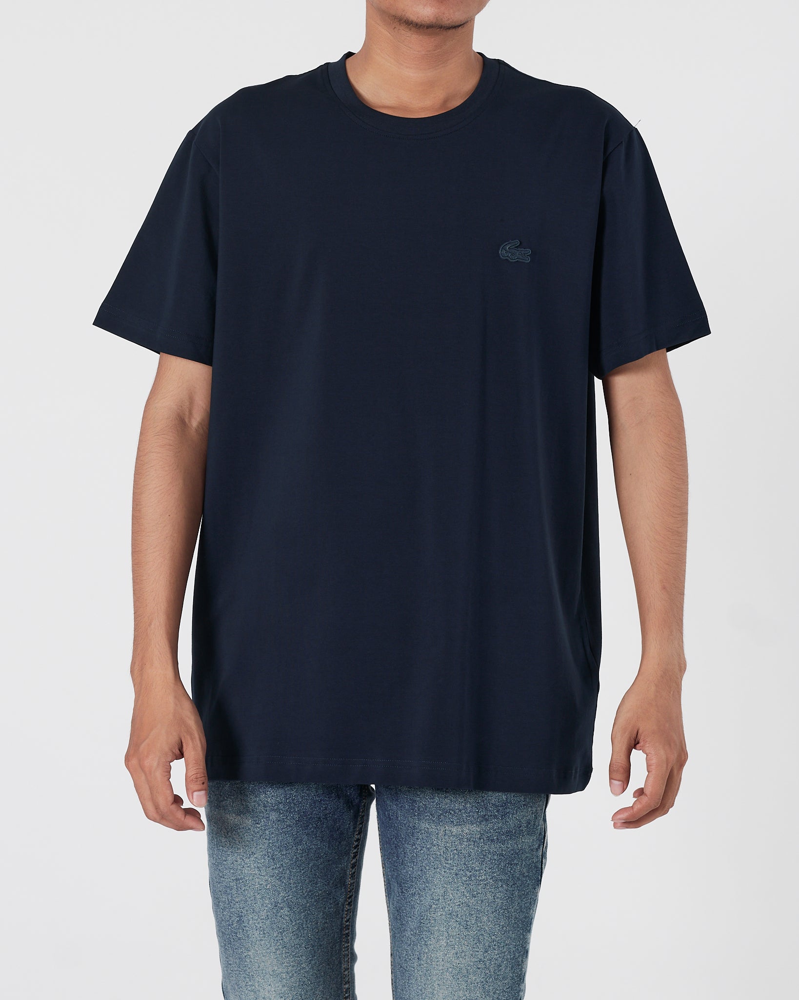 LAC Plain Color Men Dark Blue T-Shirt 14.90