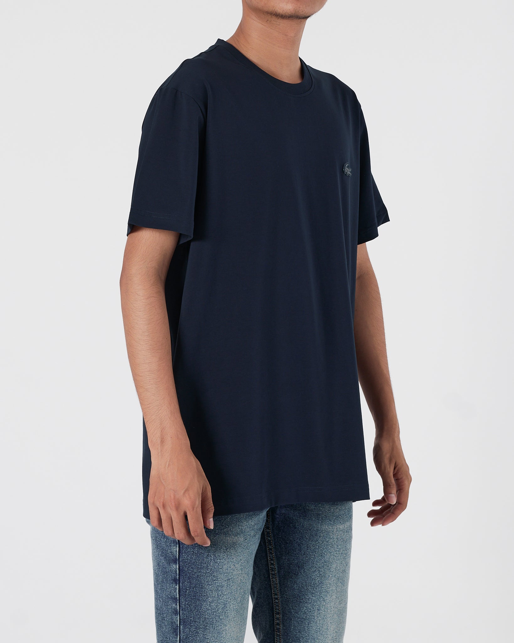 LAC Plain Color Men Dark Blue T-Shirt 14.90