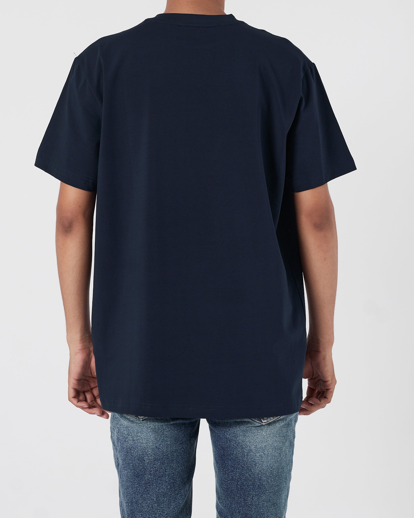 LAC Plain Color Men Dark Blue T-Shirt 14.90