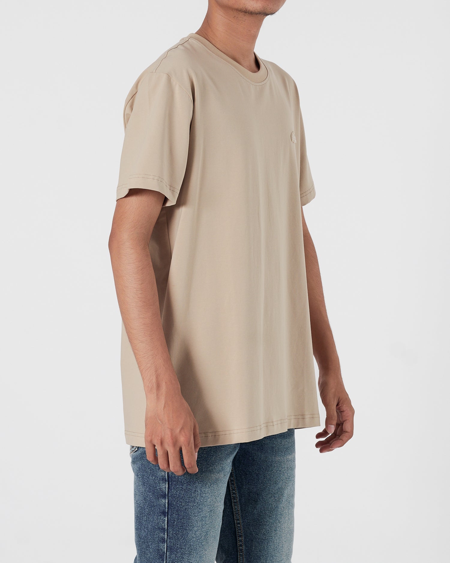 LAC Plain Color Men Brown T-Shirt 14.90