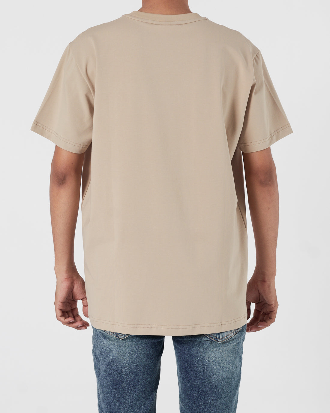 LAC Plain Color Men Brown T-Shirt 14.90