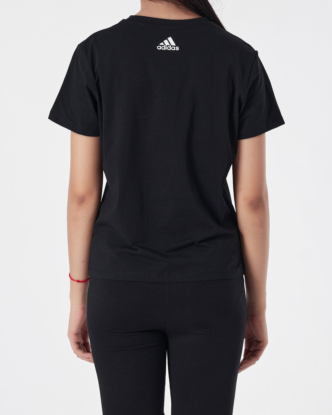 ADI Floral Logo Printed Lady Black T-Shirt 14.50