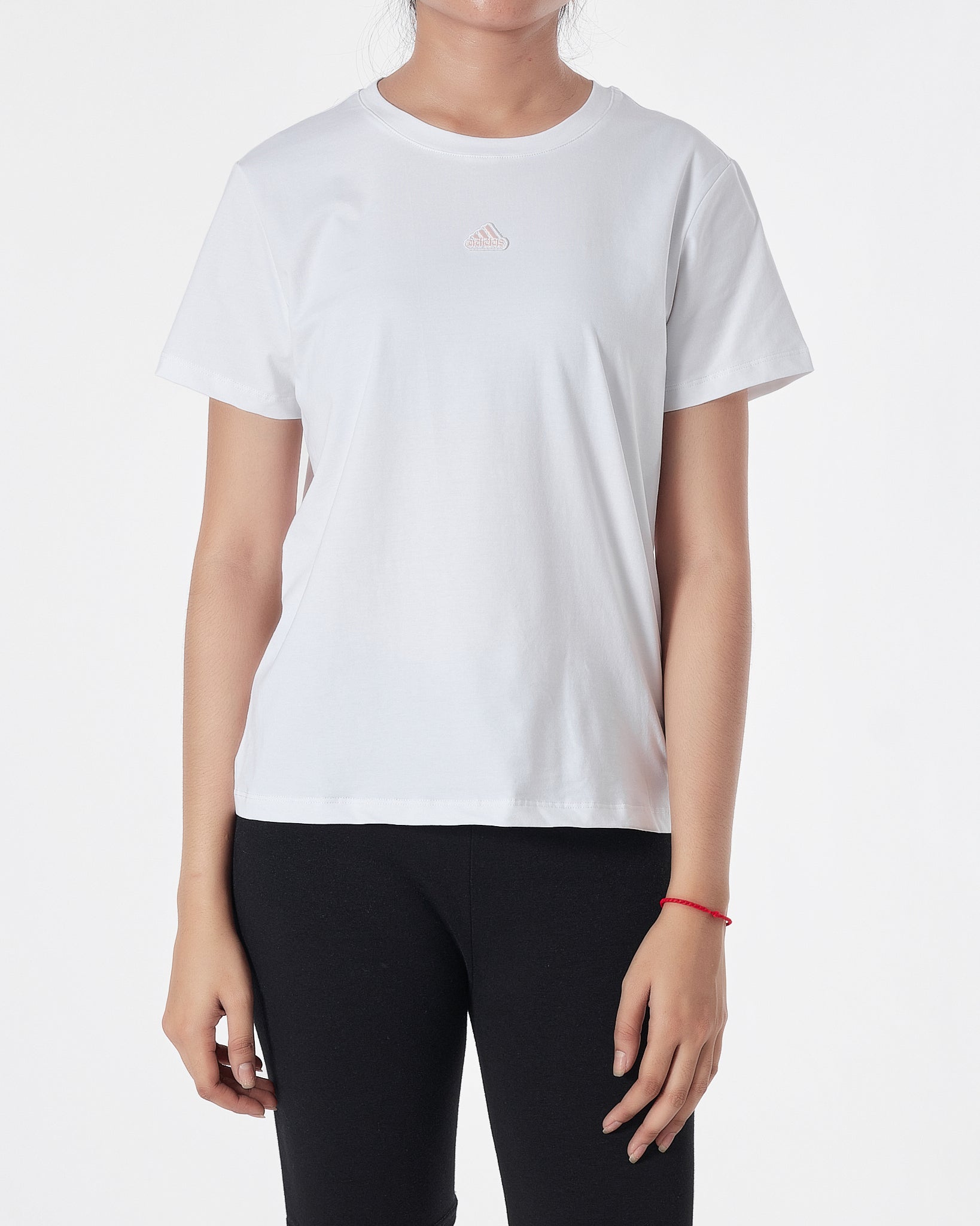 ADI Logo Embroidered Lady White T-Shirt 13.90