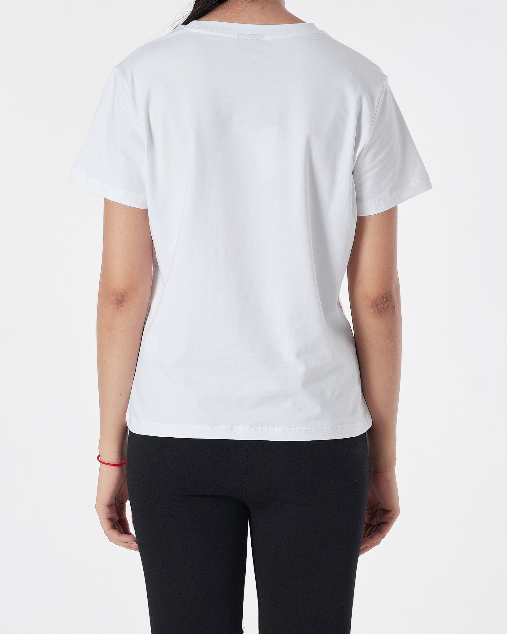 ADI Logo Embroidered Lady White T-Shirt 13.90