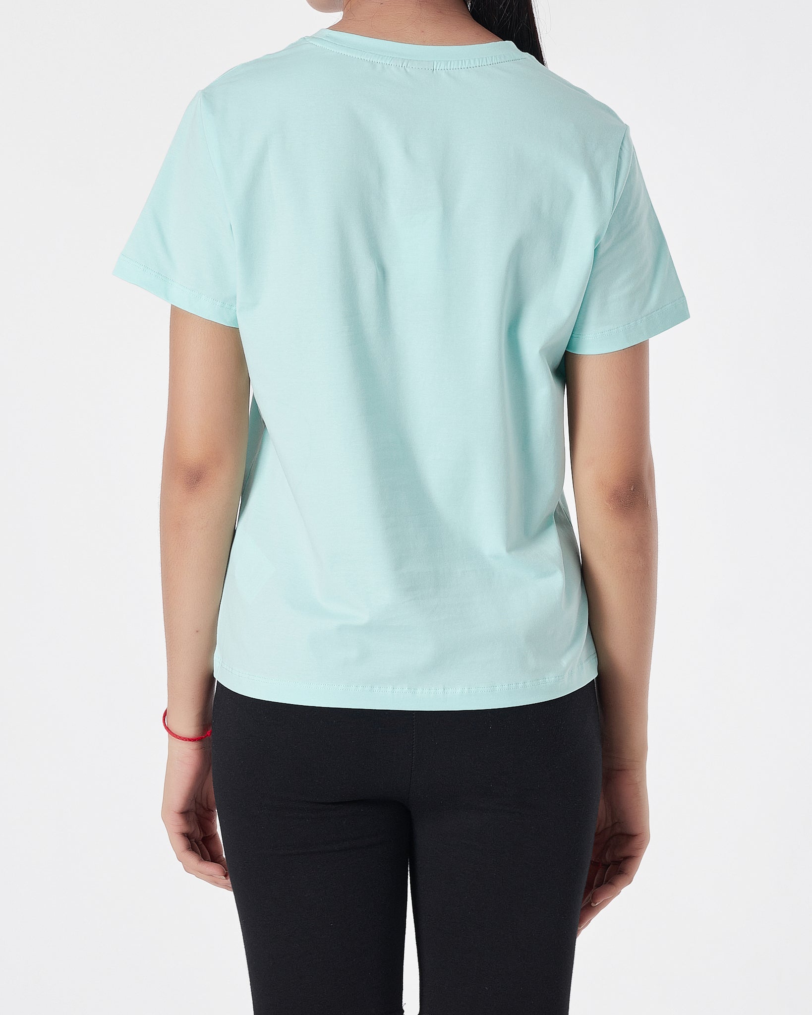 ADI Logo Embroidered Lady Light Blue T-Shirt 13.90