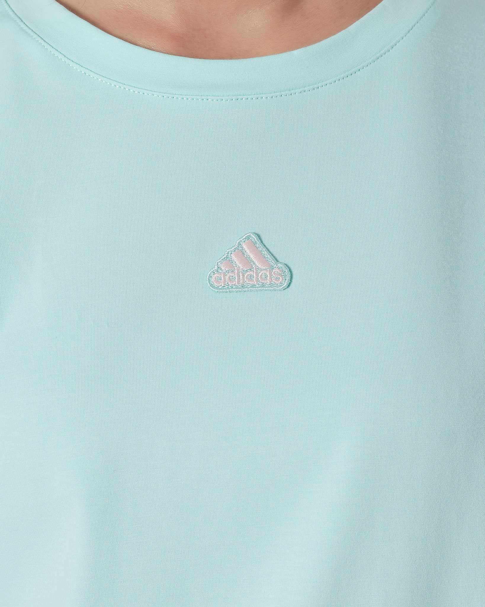 ADI Logo Embroidered Lady Light Blue T-Shirt 13.90