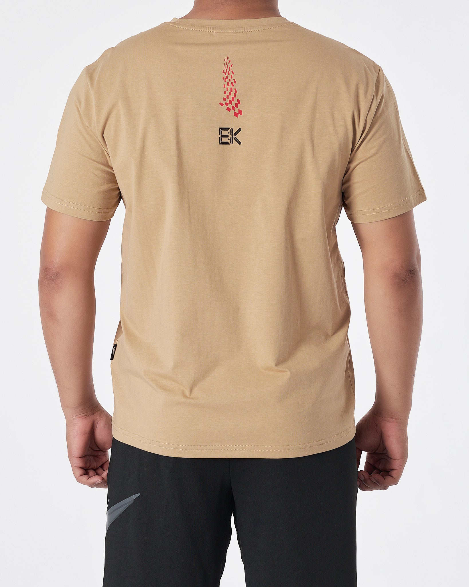 NIK Swooh Logo Printed Men Cream T-Shirt 14.50