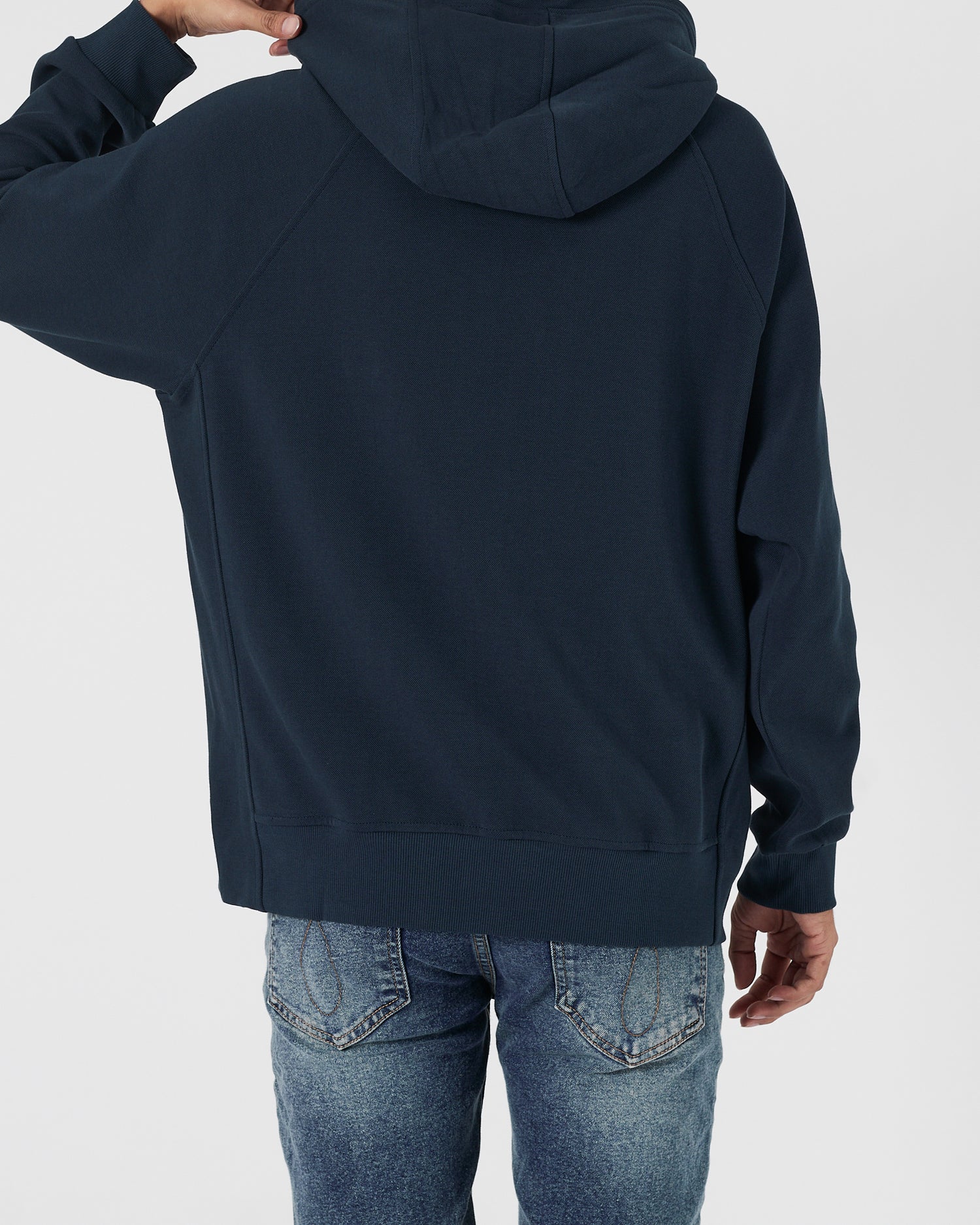 RL Plain Color Men Dark Blue Zipped Hoodie 28.90