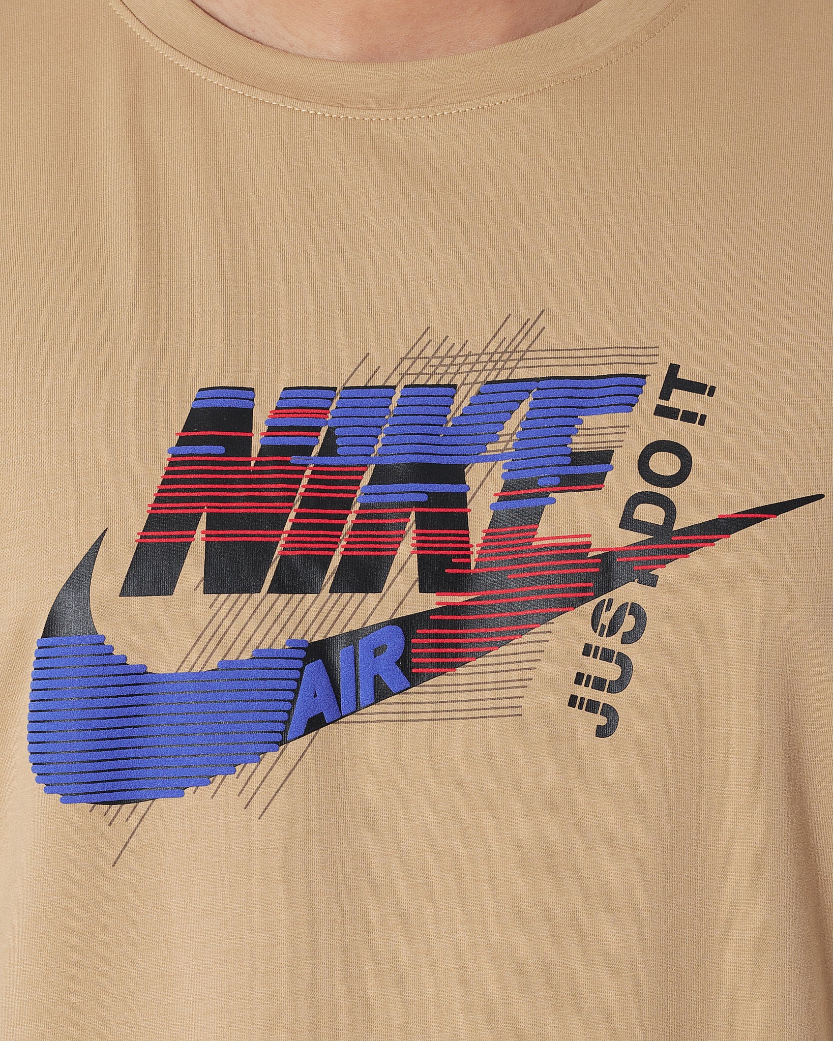 NIK Just Do It Logo Ptinted Men Cream T-Shirt 13.90