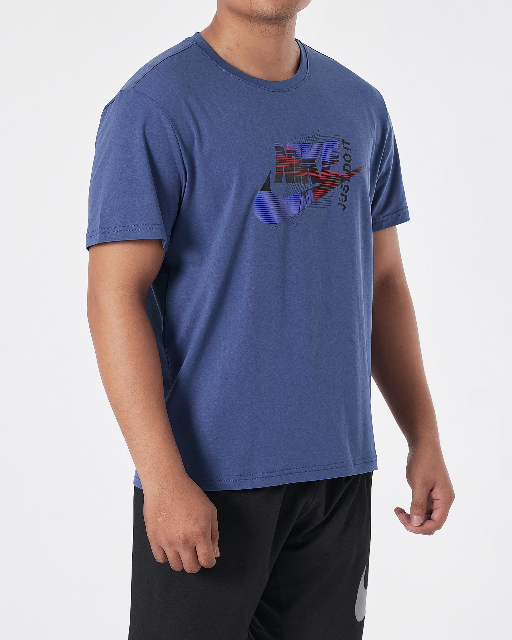 NIK Just Do It Logo Ptinted Men Blue T-Shirt 13.90