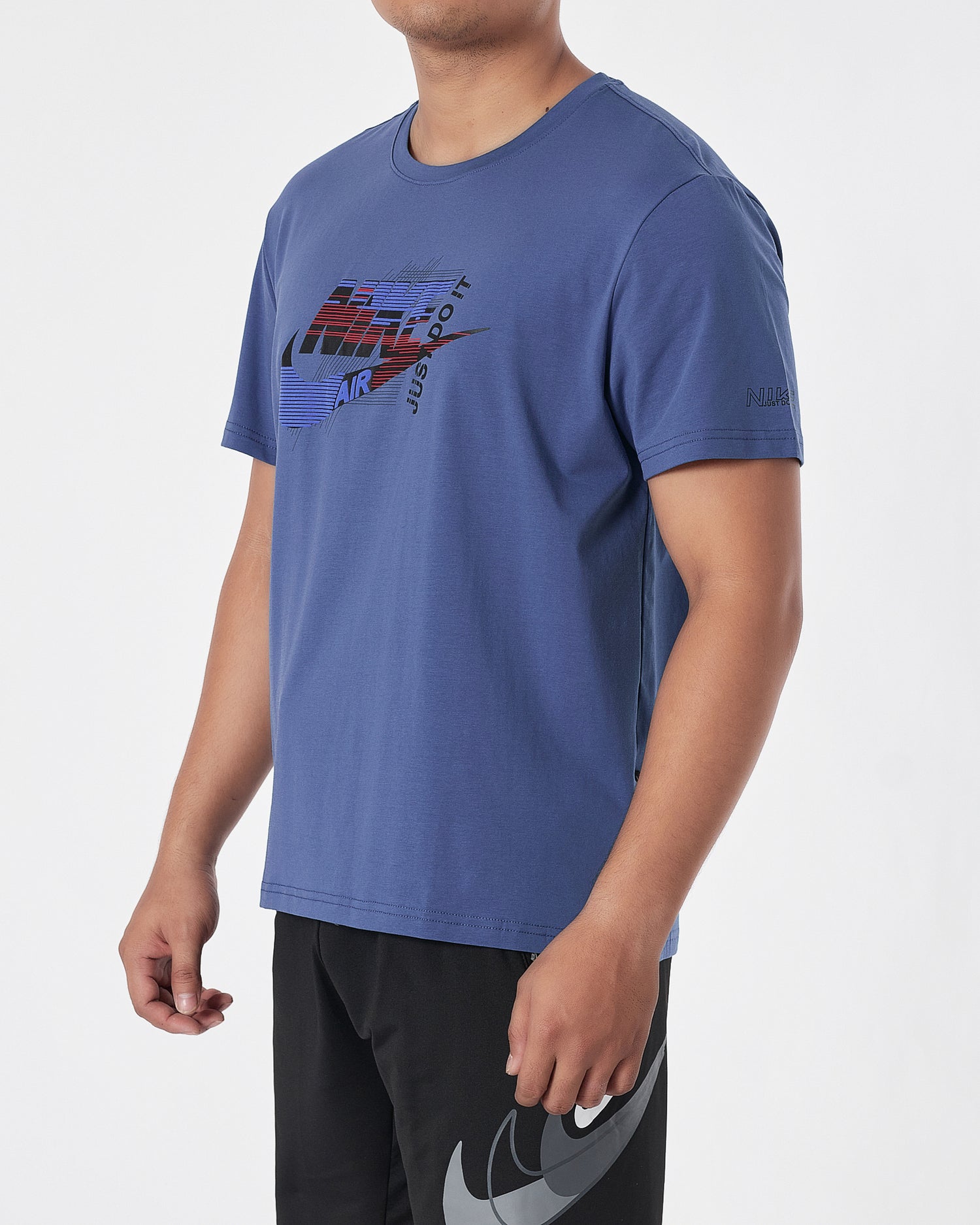 NIK Just Do It Logo Ptinted Men Blue T-Shirt 13.90