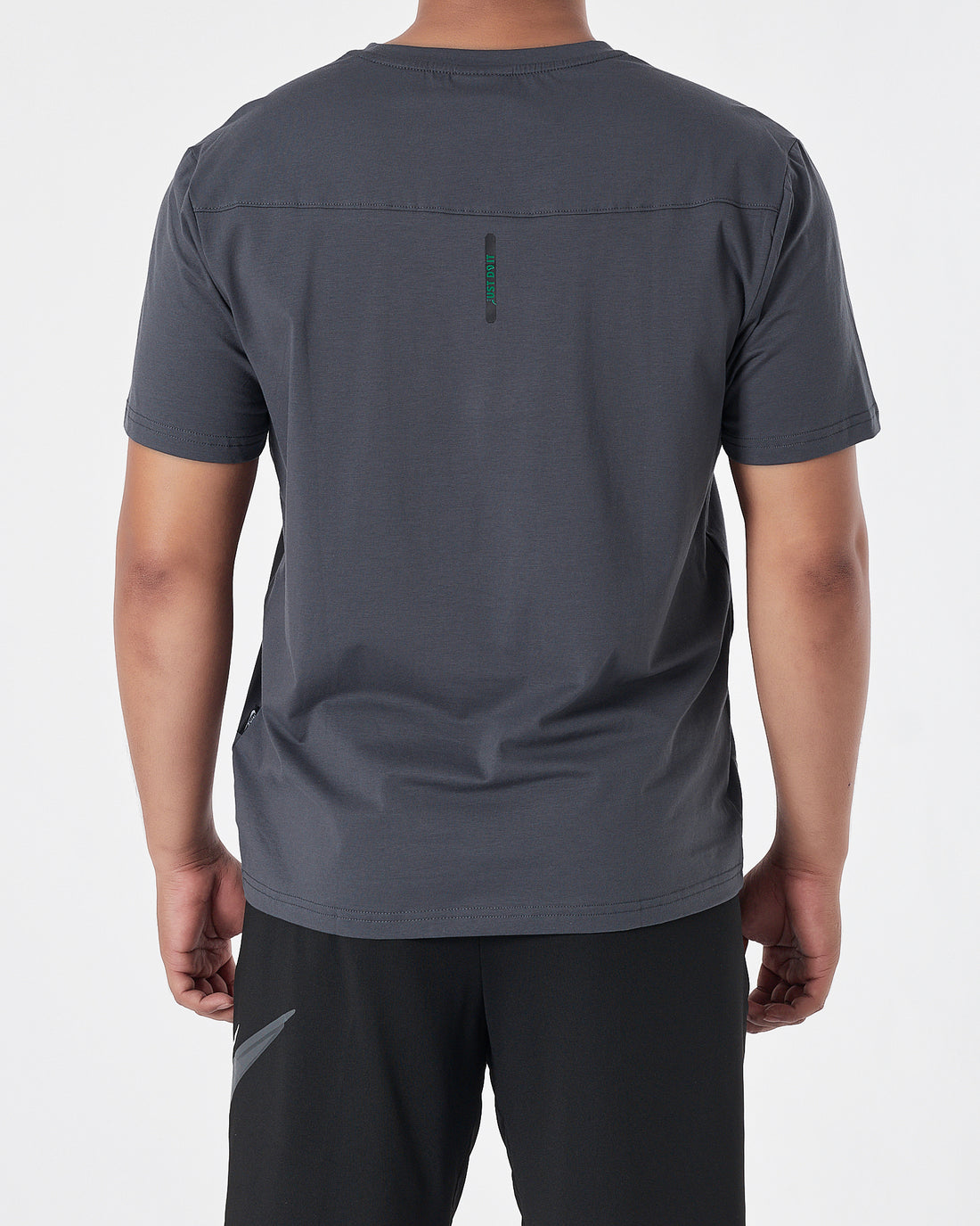 NIK Swooh Shoulder Printed Men Dark Grey T-Shirt 13.50