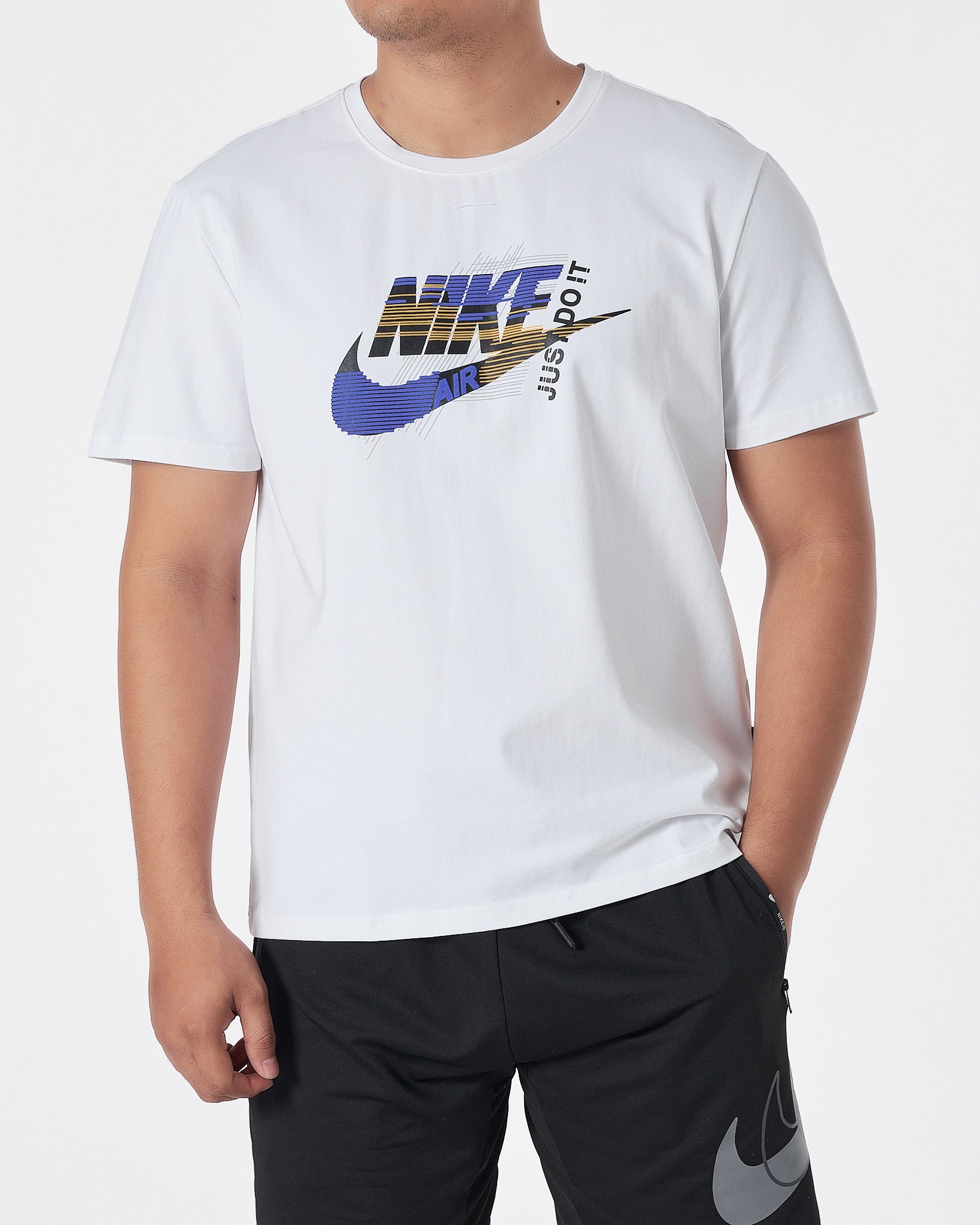 NIK Just Do It Logo Ptinted Men White T-Shirt 13.90