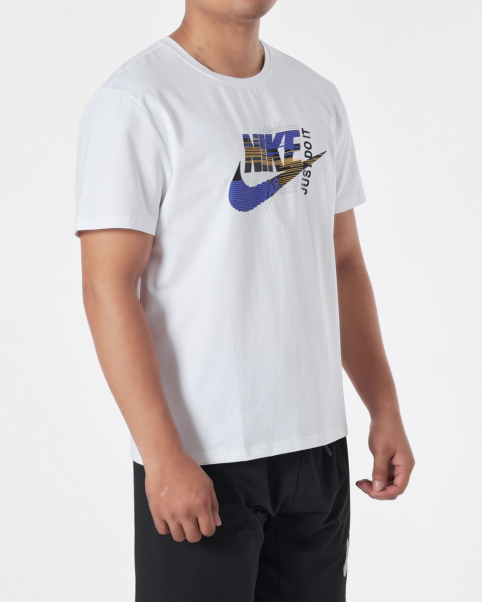 NIK Just Do It Logo Ptinted Men White T-Shirt 13.90