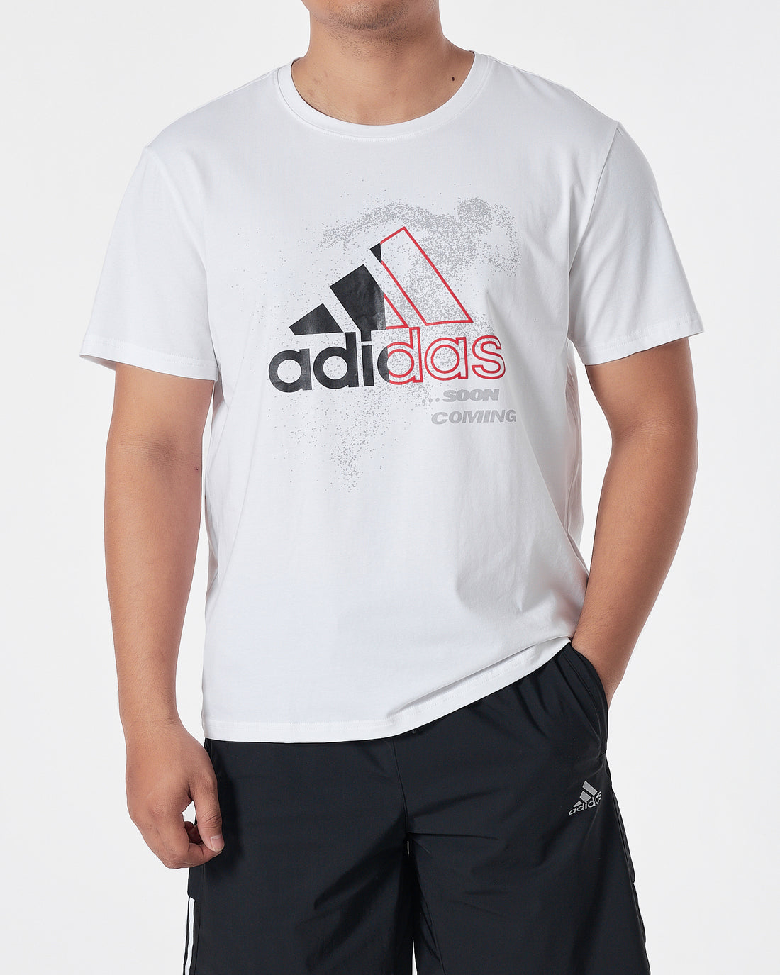 ADI Logo Printed Men White T-Shirt 13.90