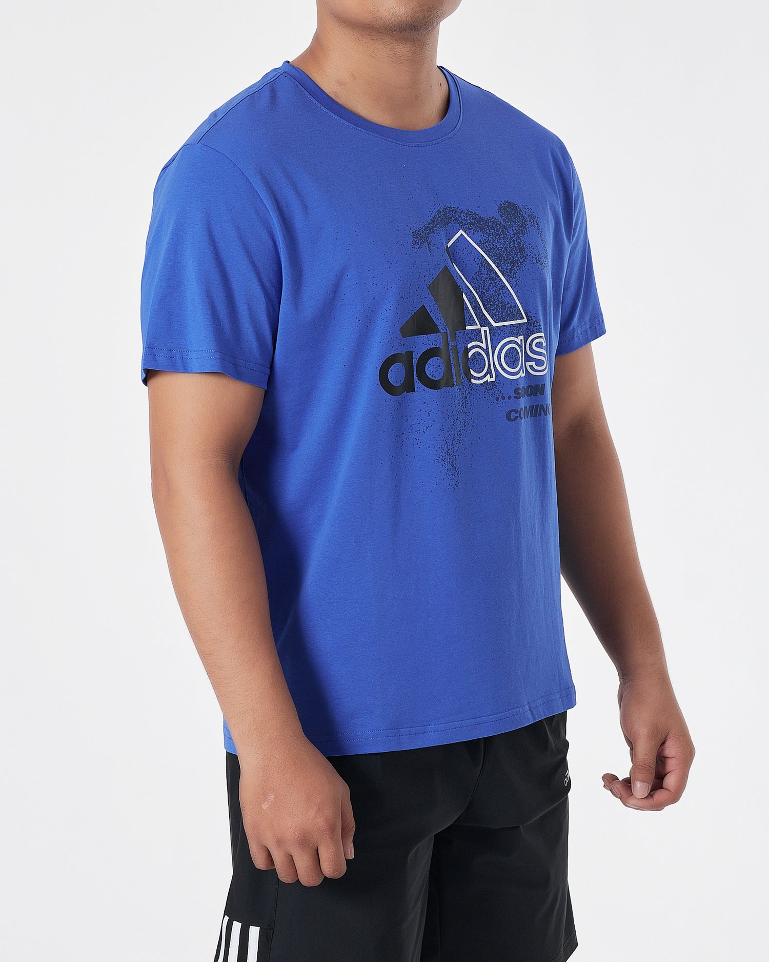 ADI Logo Printed Men Blue T-Shirt 13.90