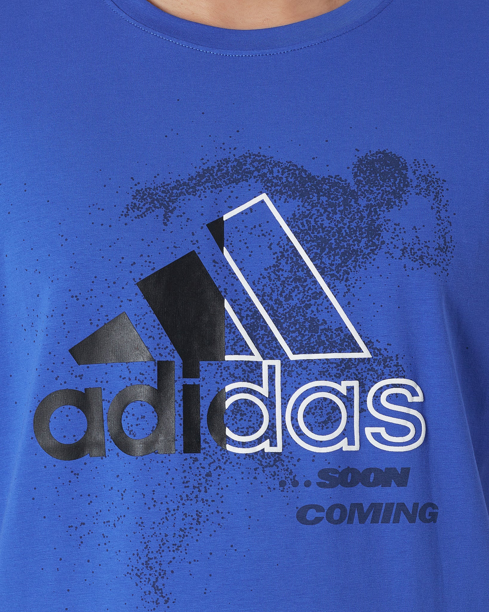 ADI Logo Printed Men Blue T-Shirt 13.90