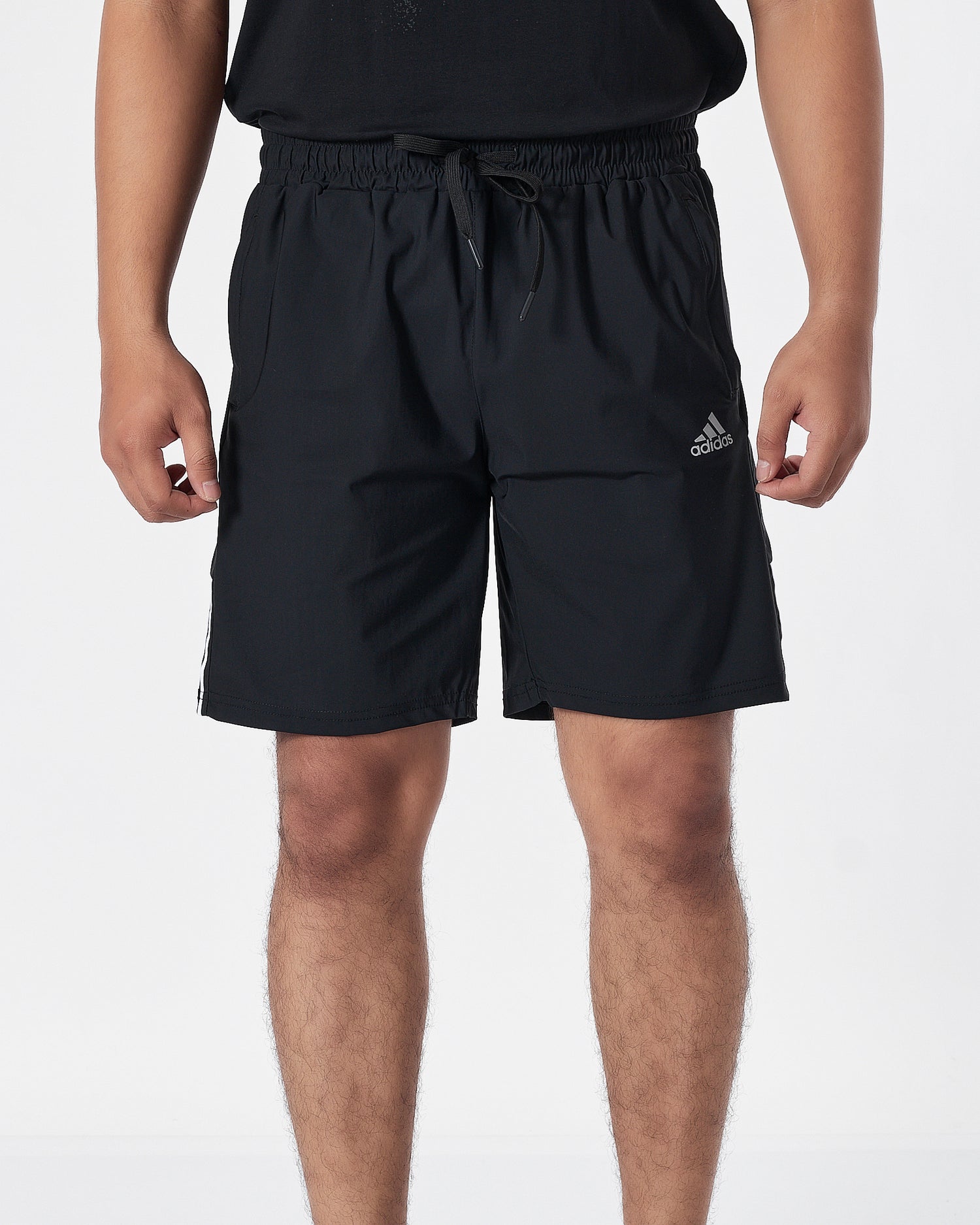 ADI Logo Printed Men Black Track Shorts 13.50