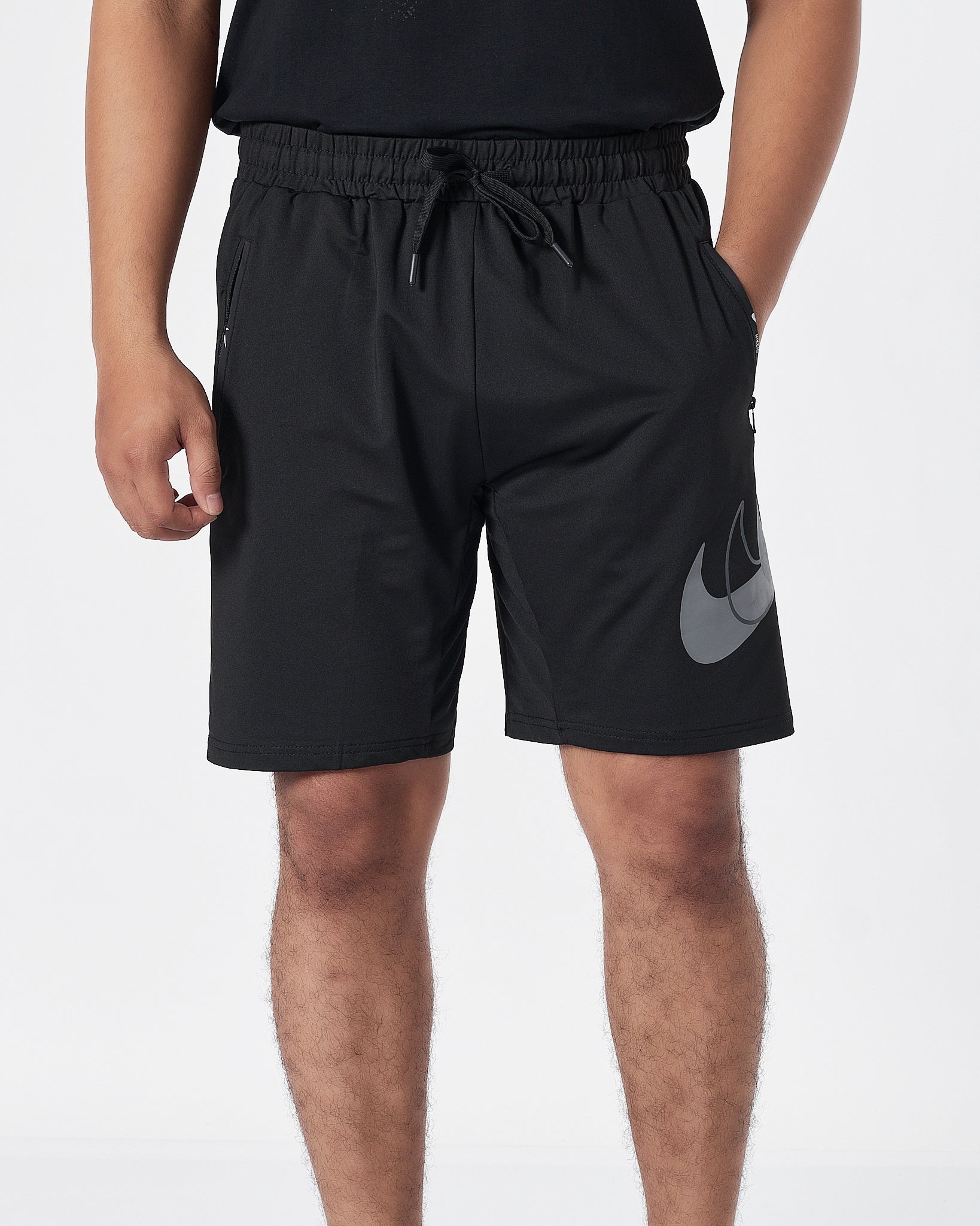 NIK Triple Swooh Printed Men Black Track Shorts 12.90