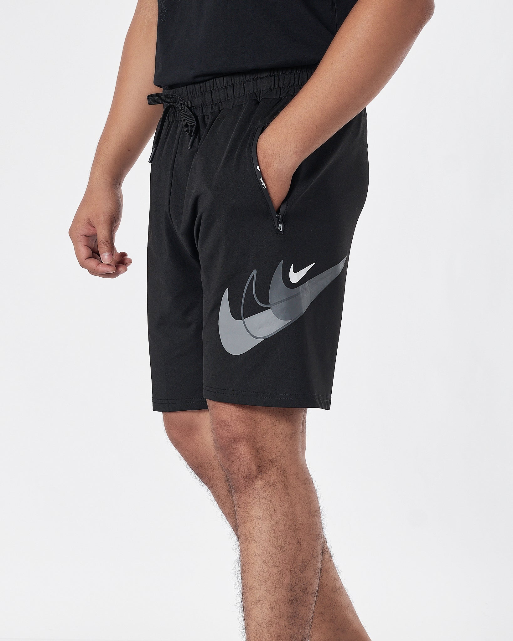 NIK Triple Swooh Printed Men Black Track Shorts 12.90