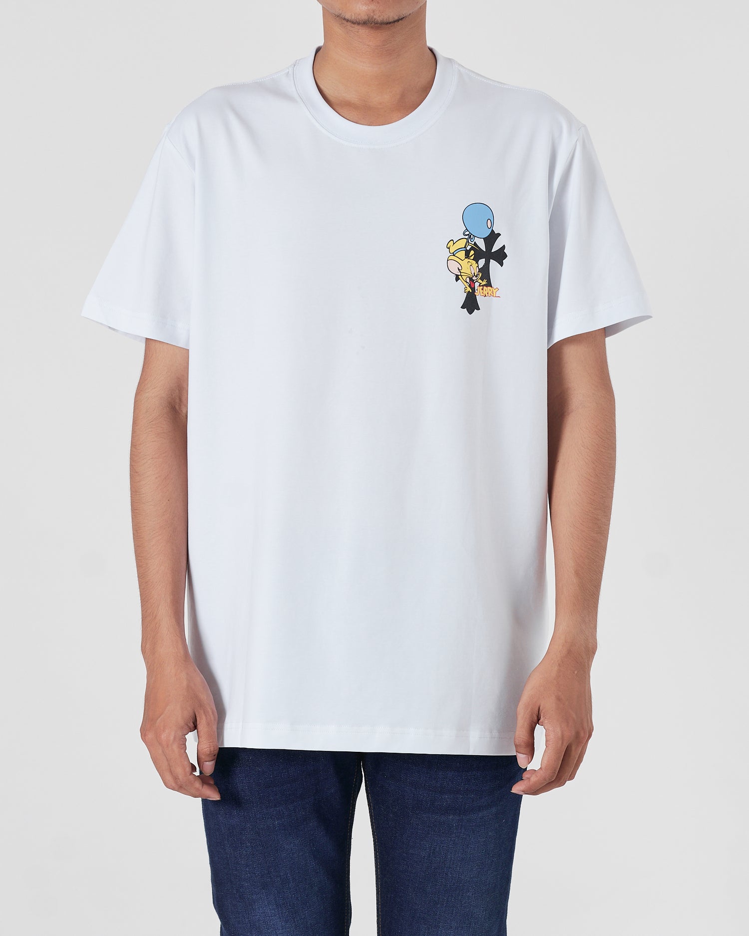 CH X Jerry Printed Men White T-Shirt 15.90